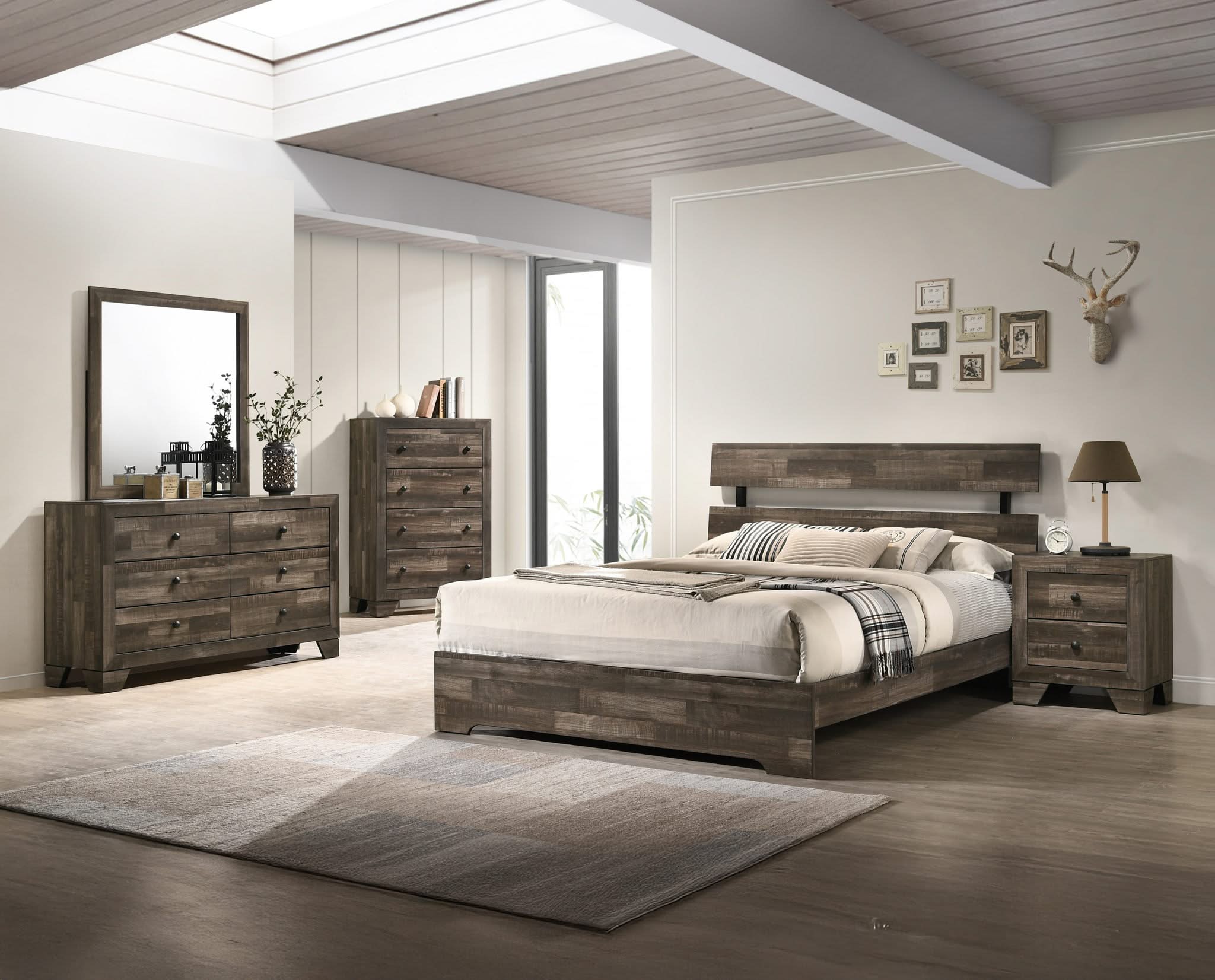 Atticus - Twin 5 Piece Bedroom Set - Brown