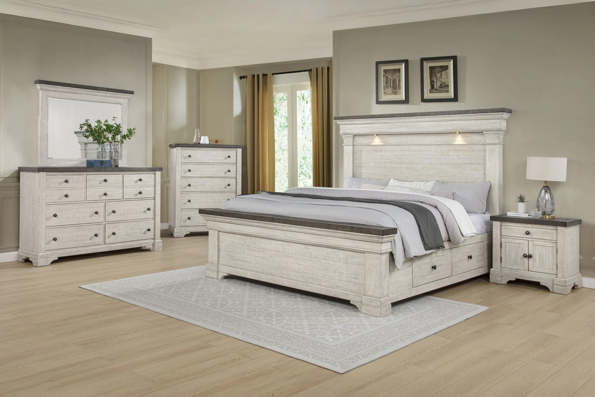 Augusta - Two Drawer Nightstand With USB Port - Image 3