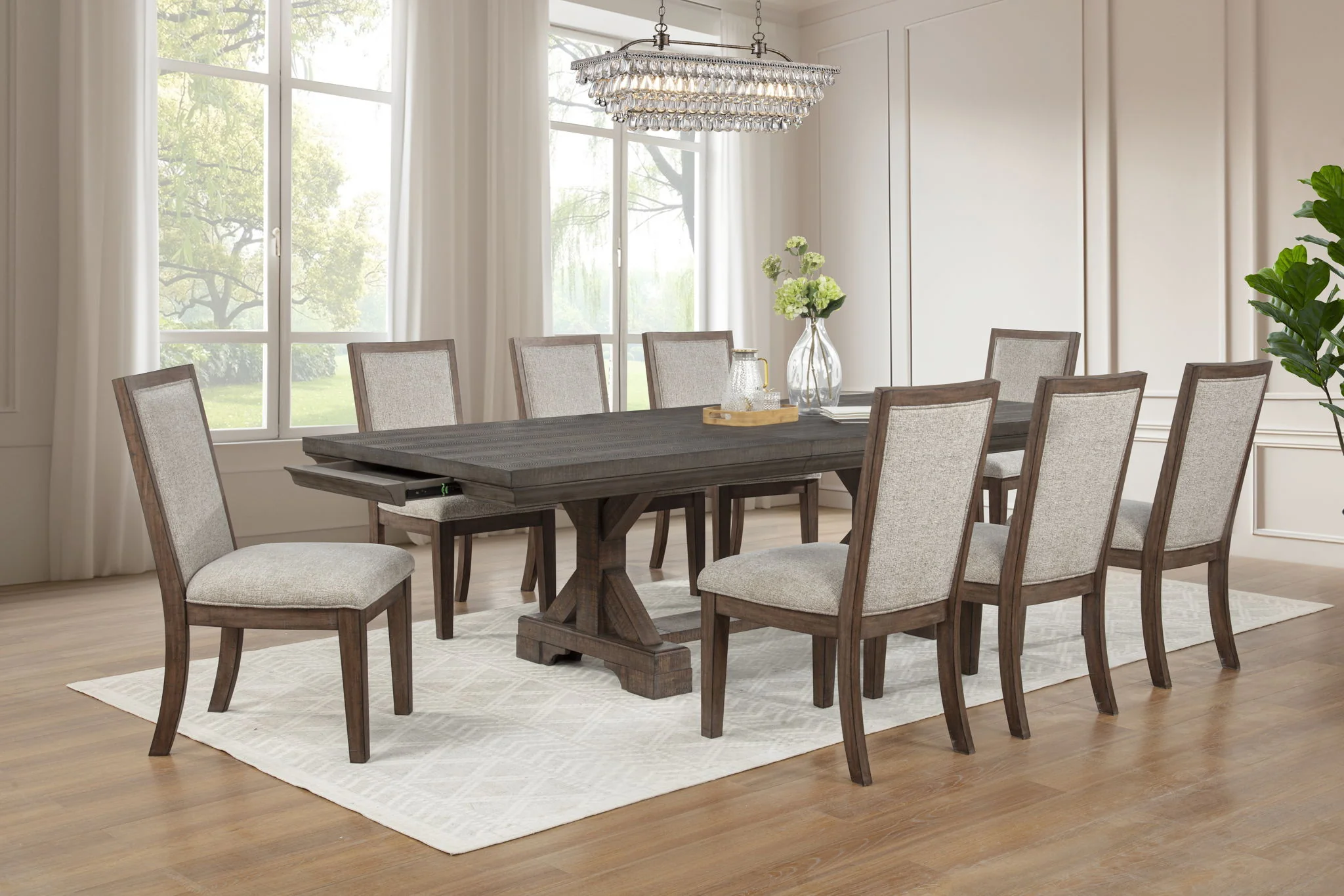 Augusta - Upholstered Side Chair (Set of 2) - Rustic Brown - Image 2