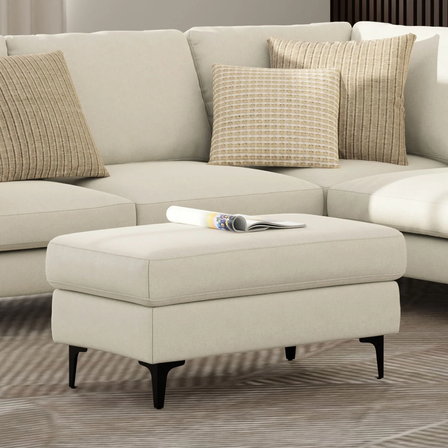 Ava - Versatile Mid Century Ottoman - Image 13