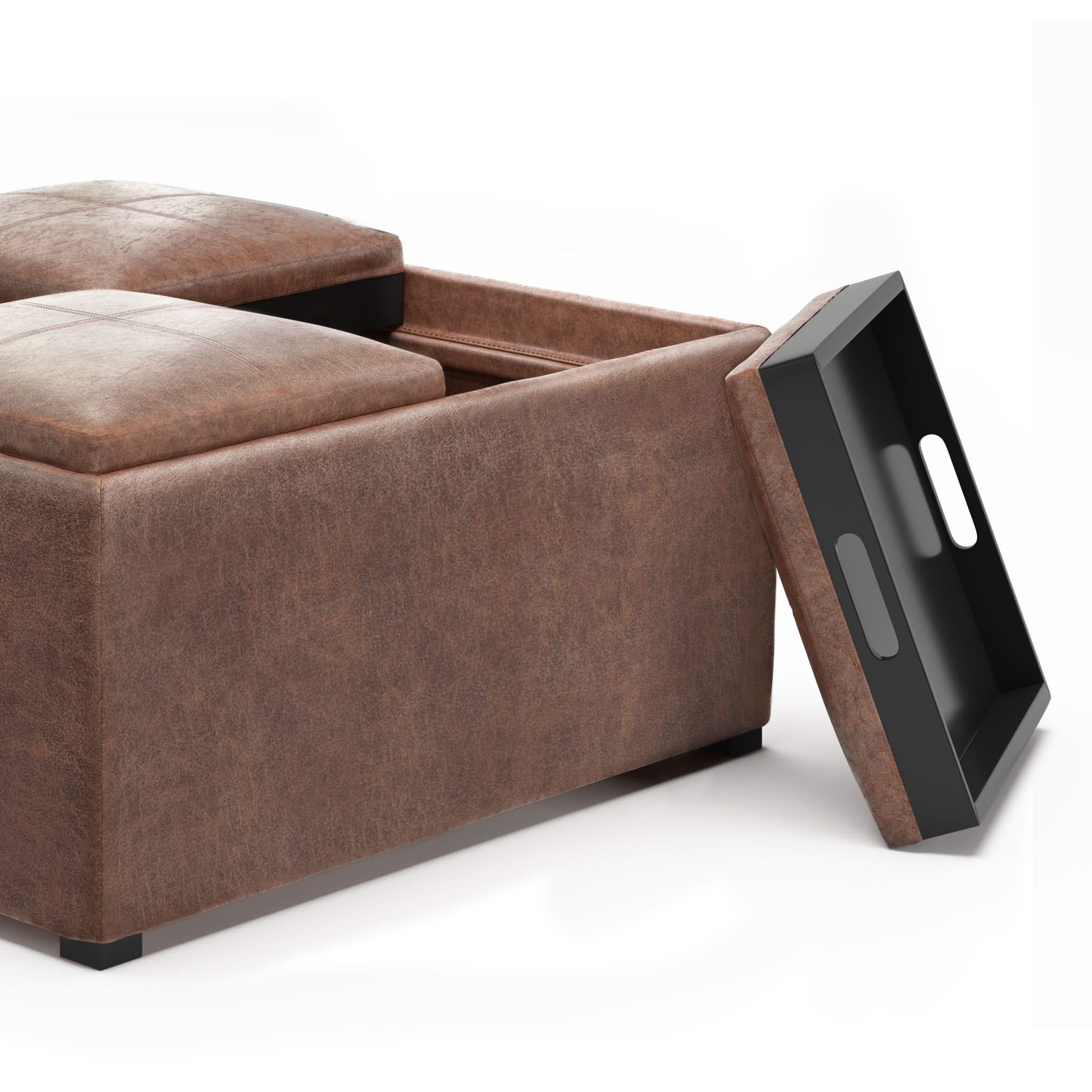 Avalon - Square Coffee Table, Storage Ottoman - Image 16