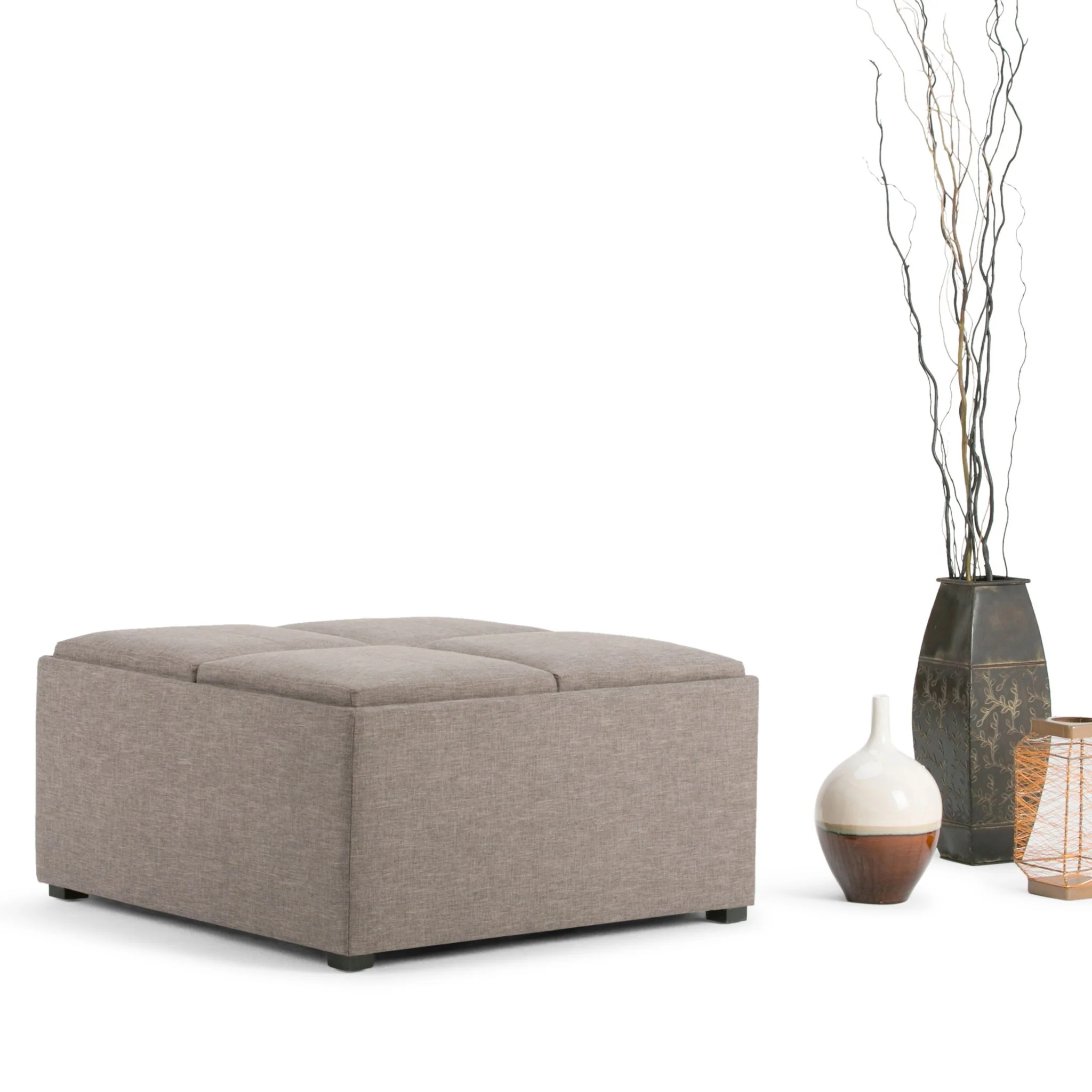 Avalon - Square Coffee Table, Storage Ottoman - Image 19