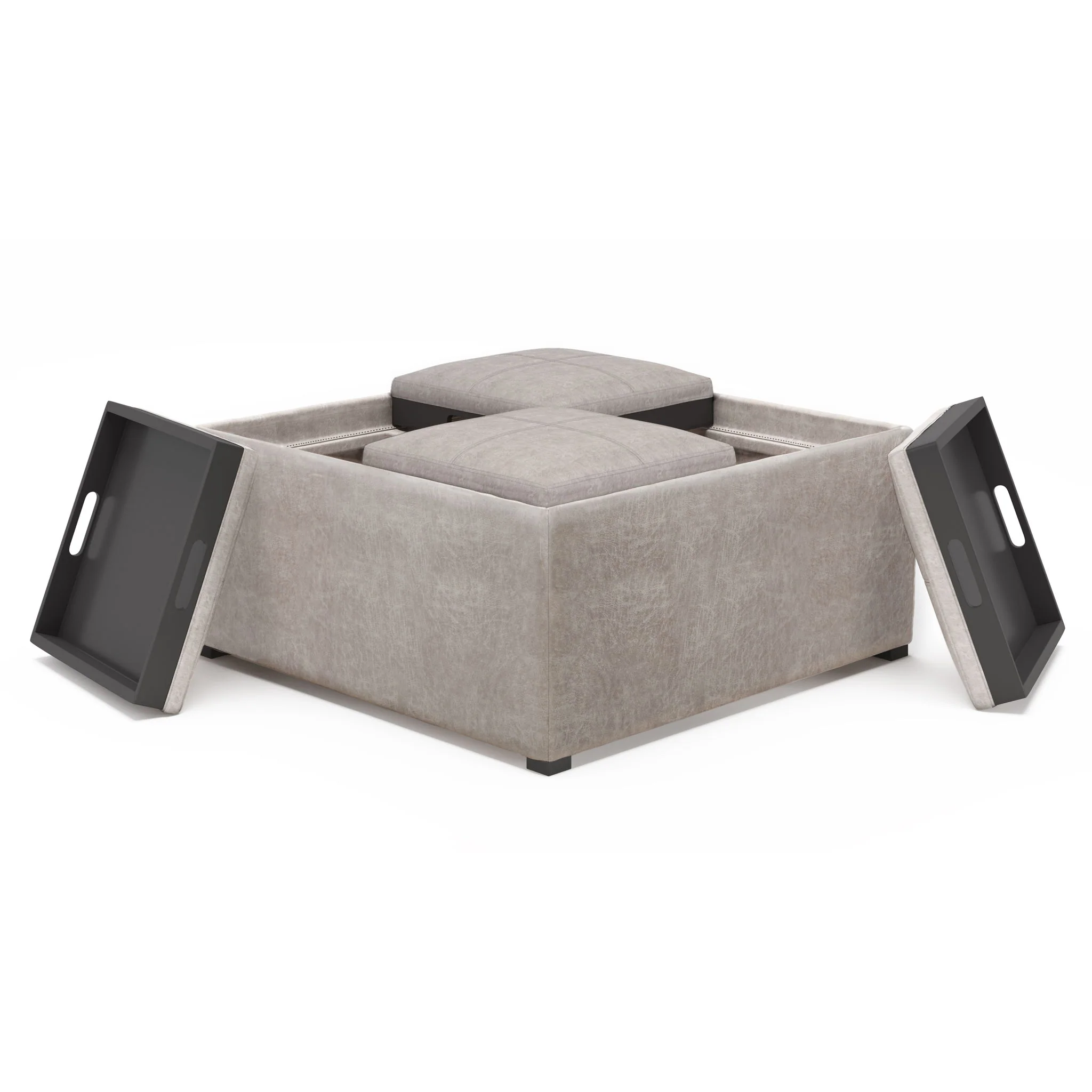Avalon - Square Coffee Table, Storage Ottoman - Image 24