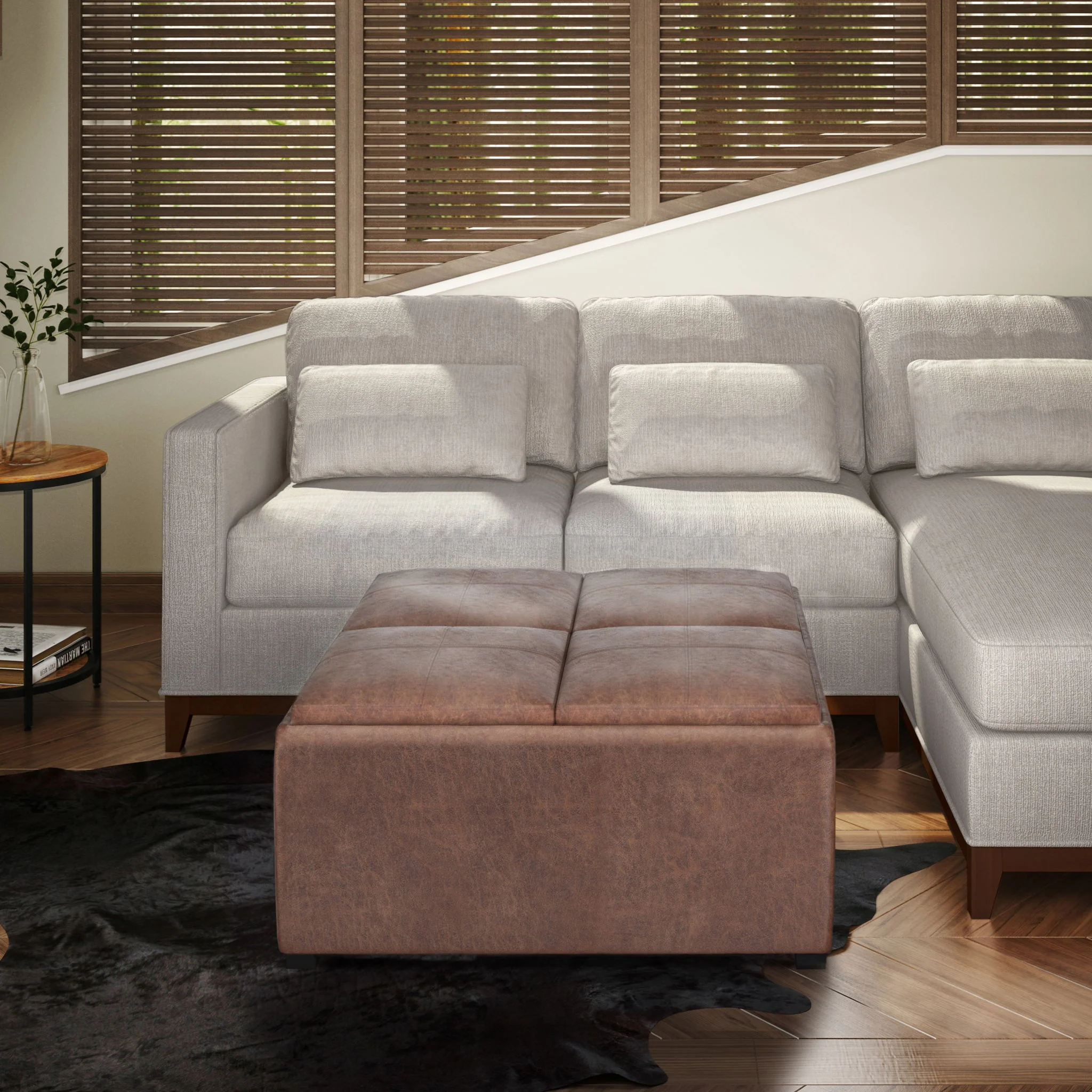 Avalon - Square Coffee Table, Storage Ottoman - Image 37