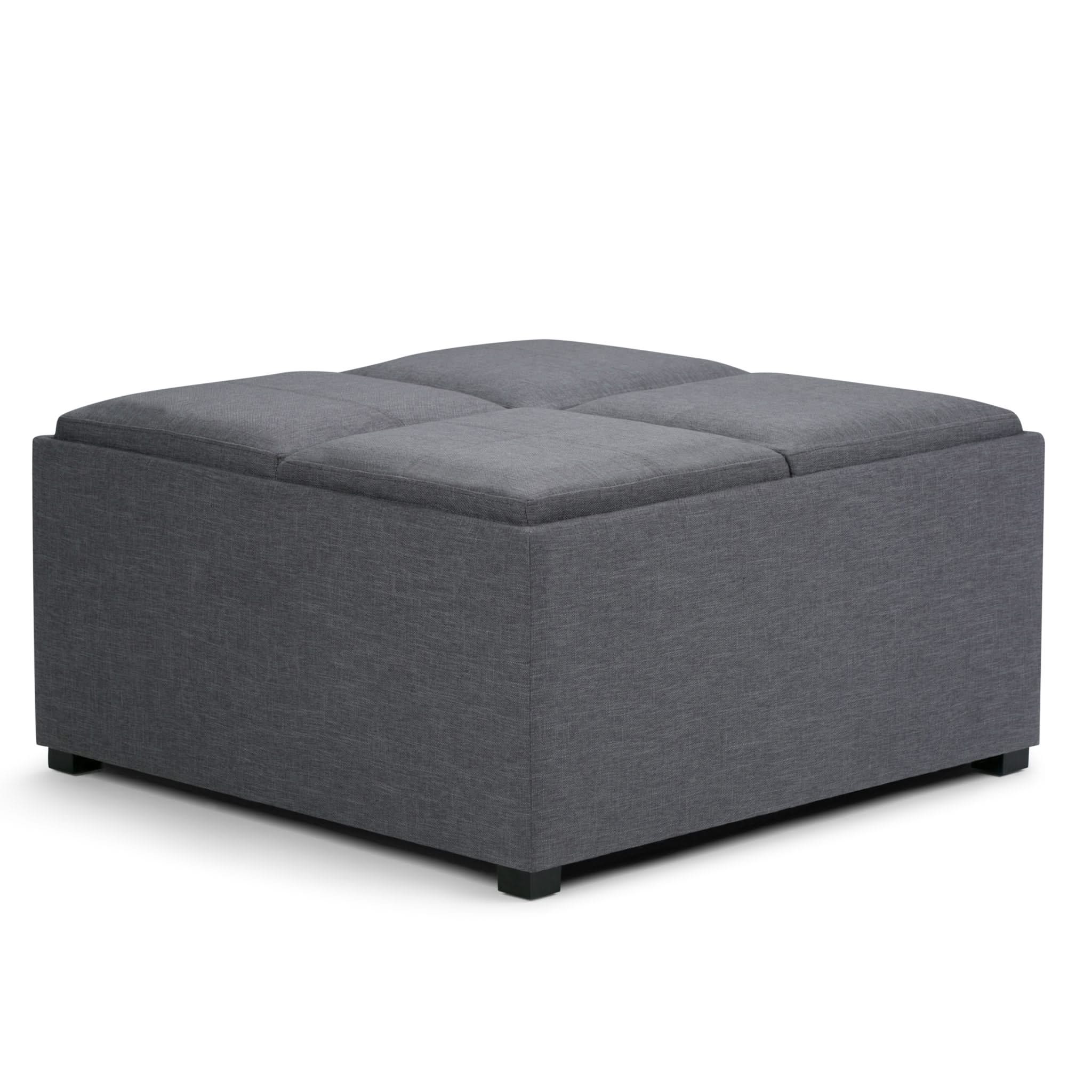 Avalon - Square Coffee Table, Storage Ottoman - Image 6