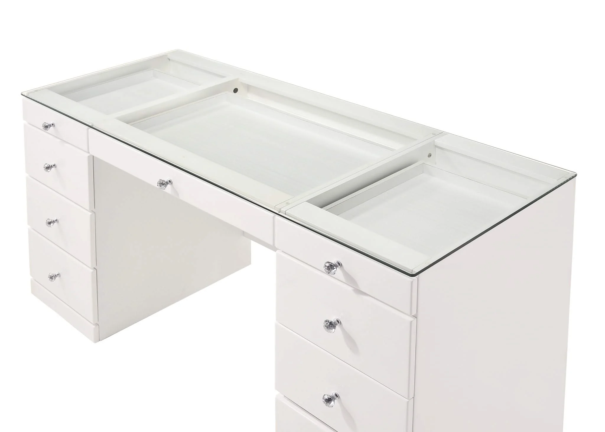 Avery - Vanity Set (With LED Luxo Mirror) - White - Image 2