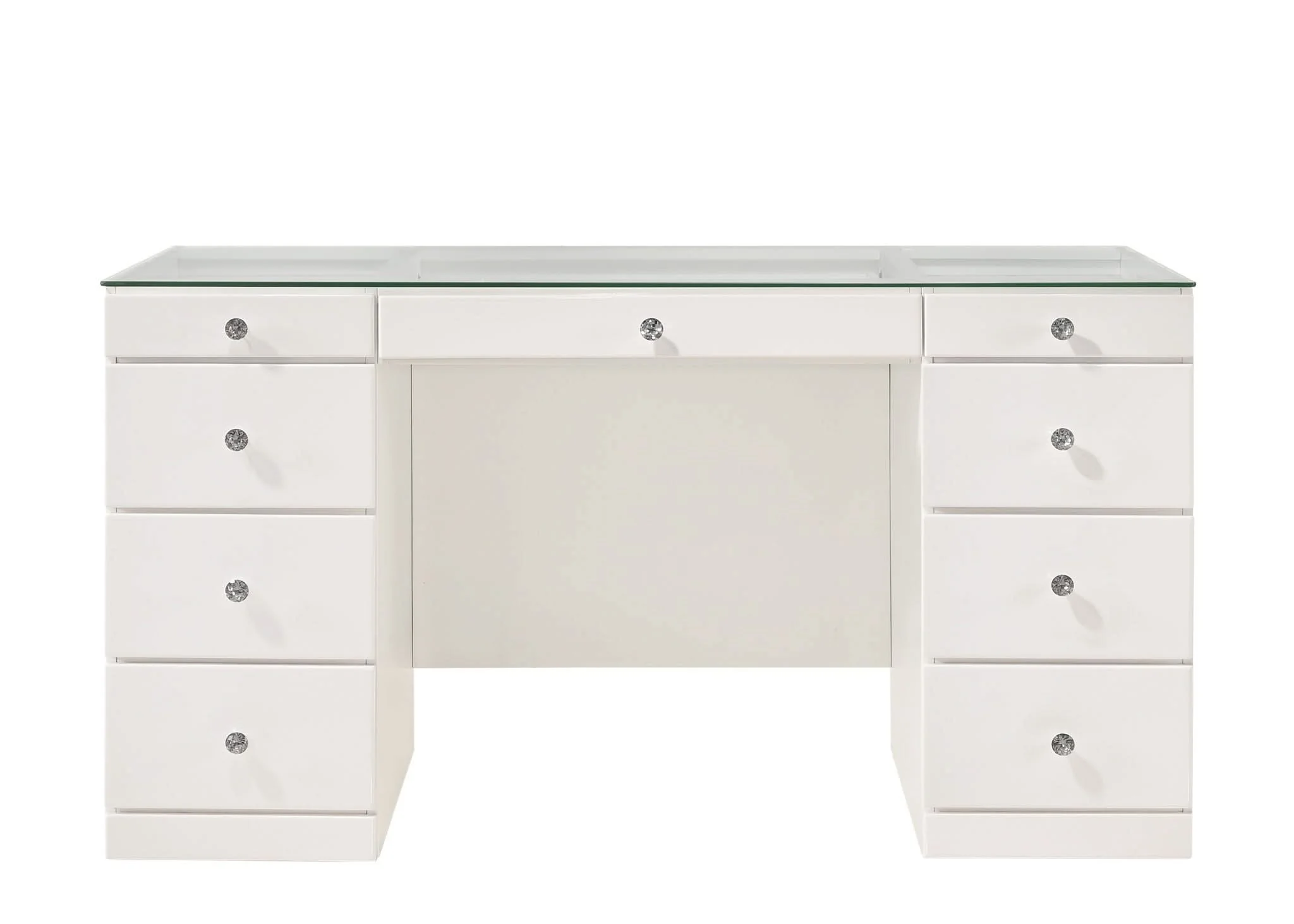 Avery - Vanity Set (With LED Luxo Mirror) - White - Image 4