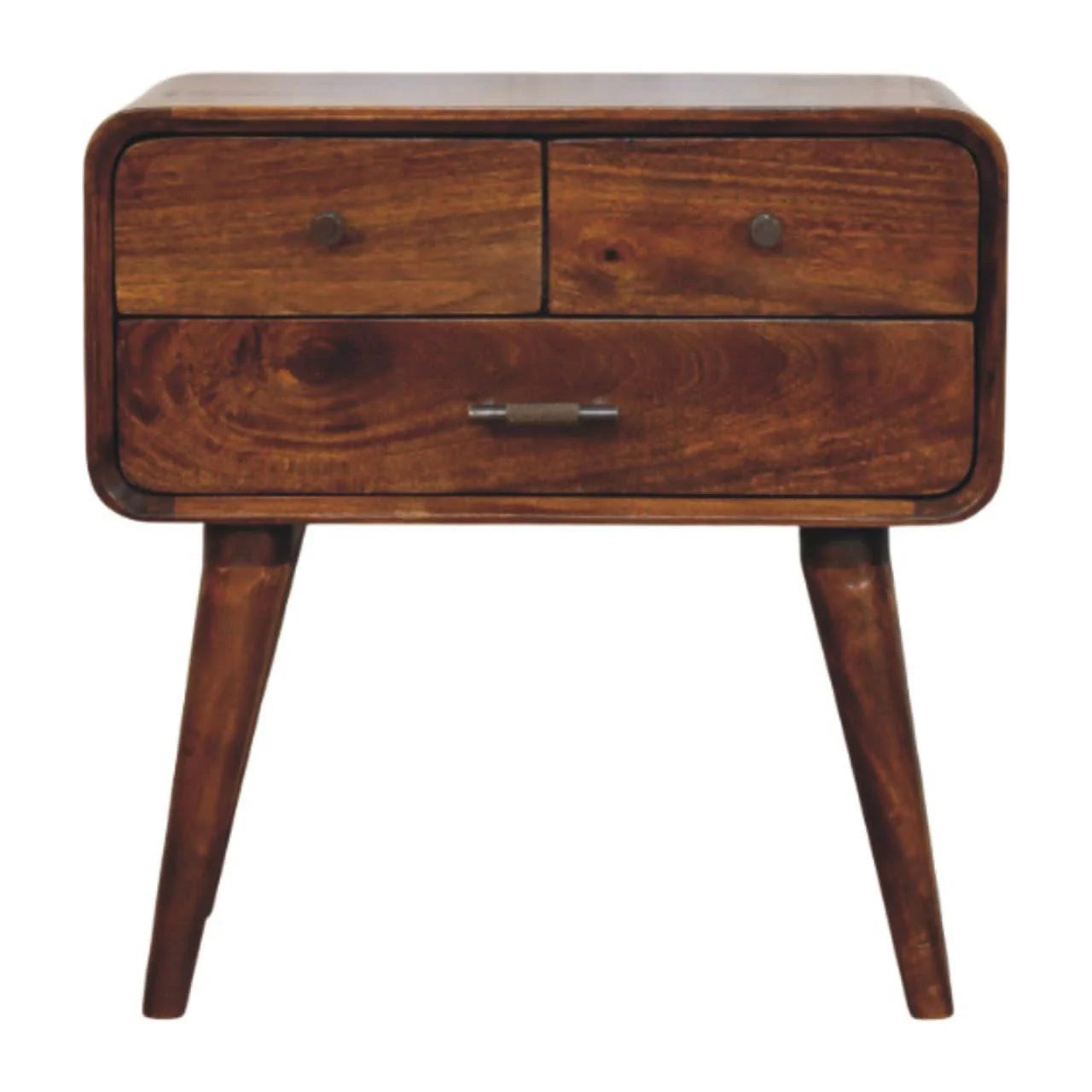 Avora - 3 Drawer Nightstand - Brown - Image 3