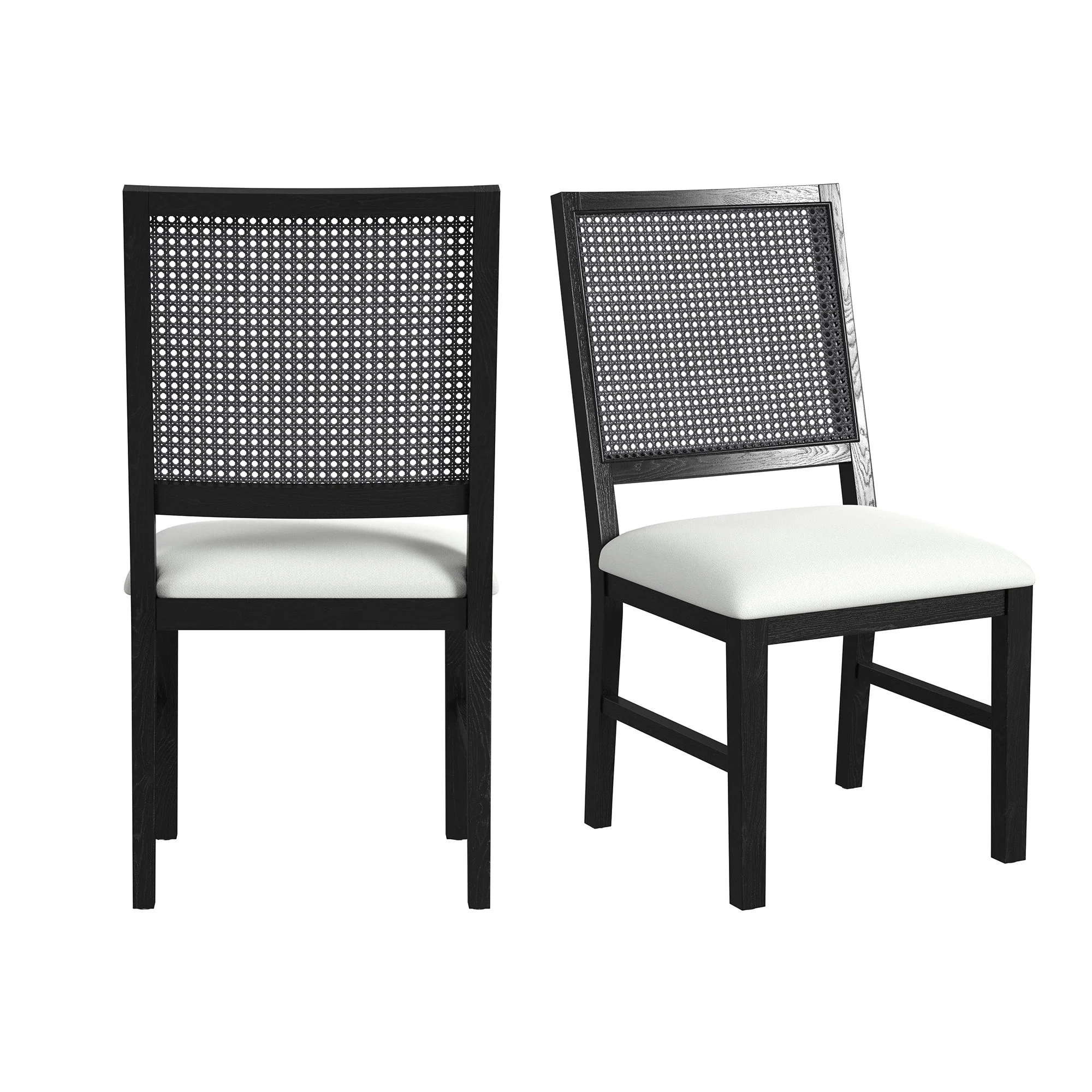 Bahama Breeze - Fabric Dining Chair (Set of 2) - White / Black