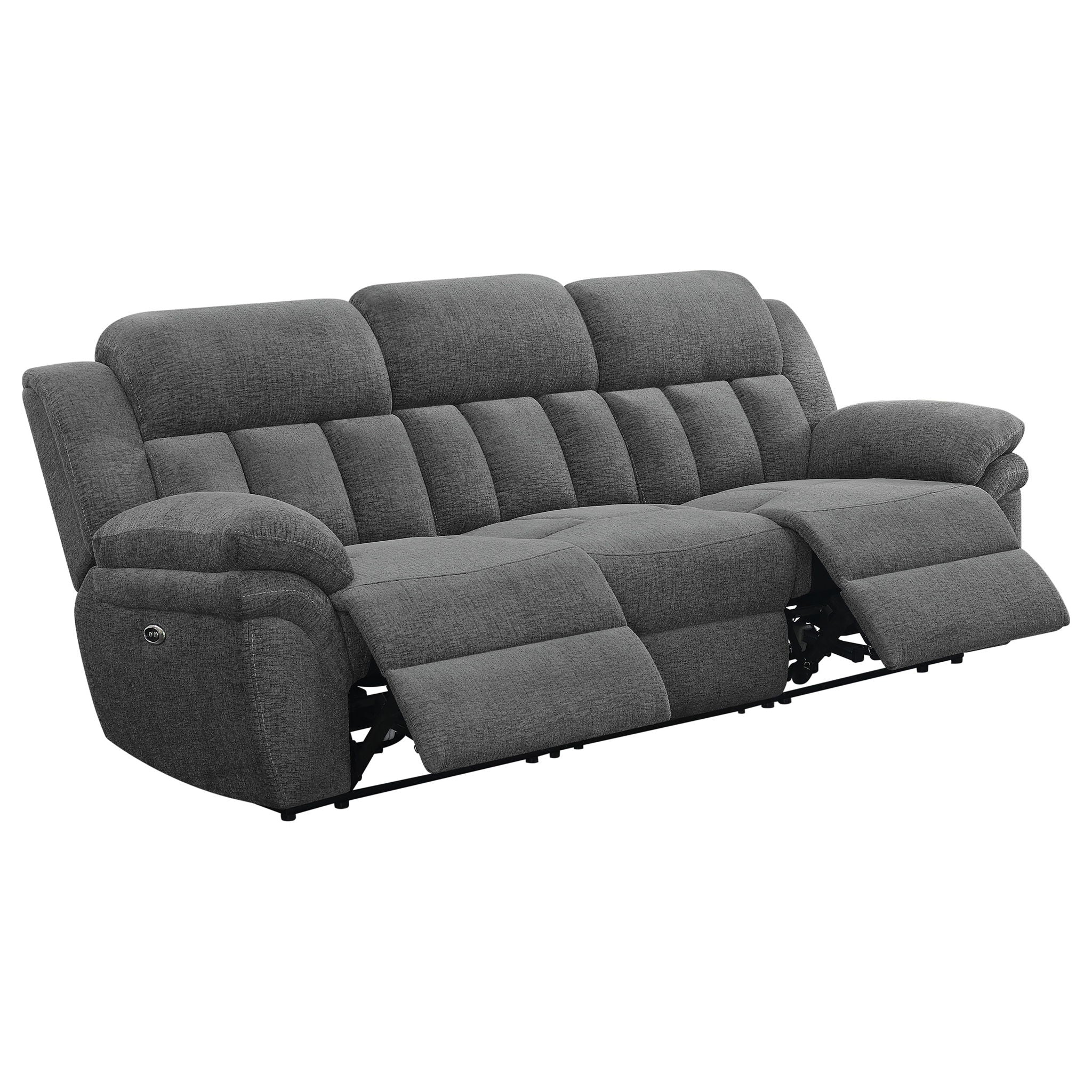 Bahrain Upholstered Power Sofa Charcoal - Image 4
