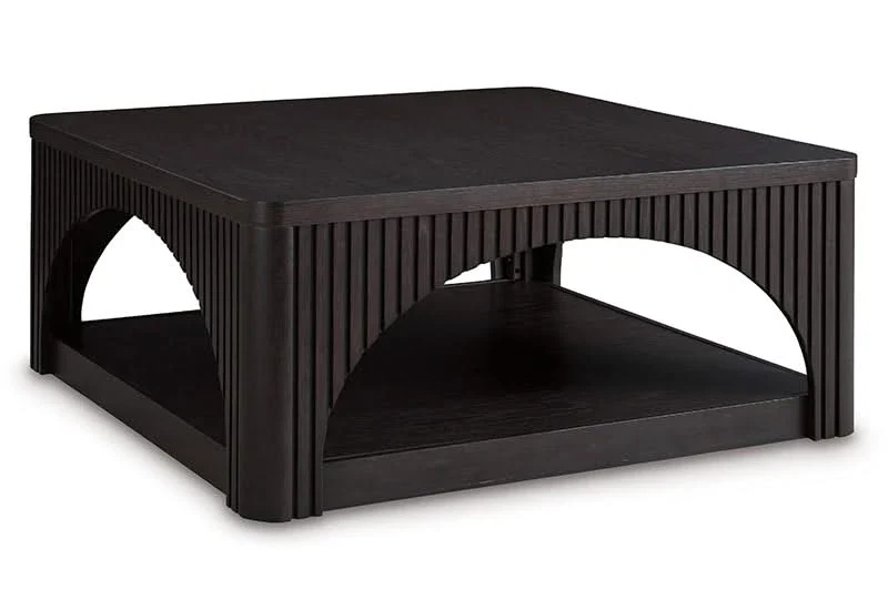 Bailey Black Contemporary Square Coffee Table