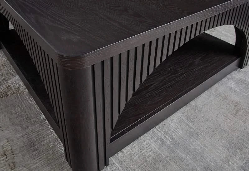 Bailey Black Contemporary Square Coffee Table - Image 4