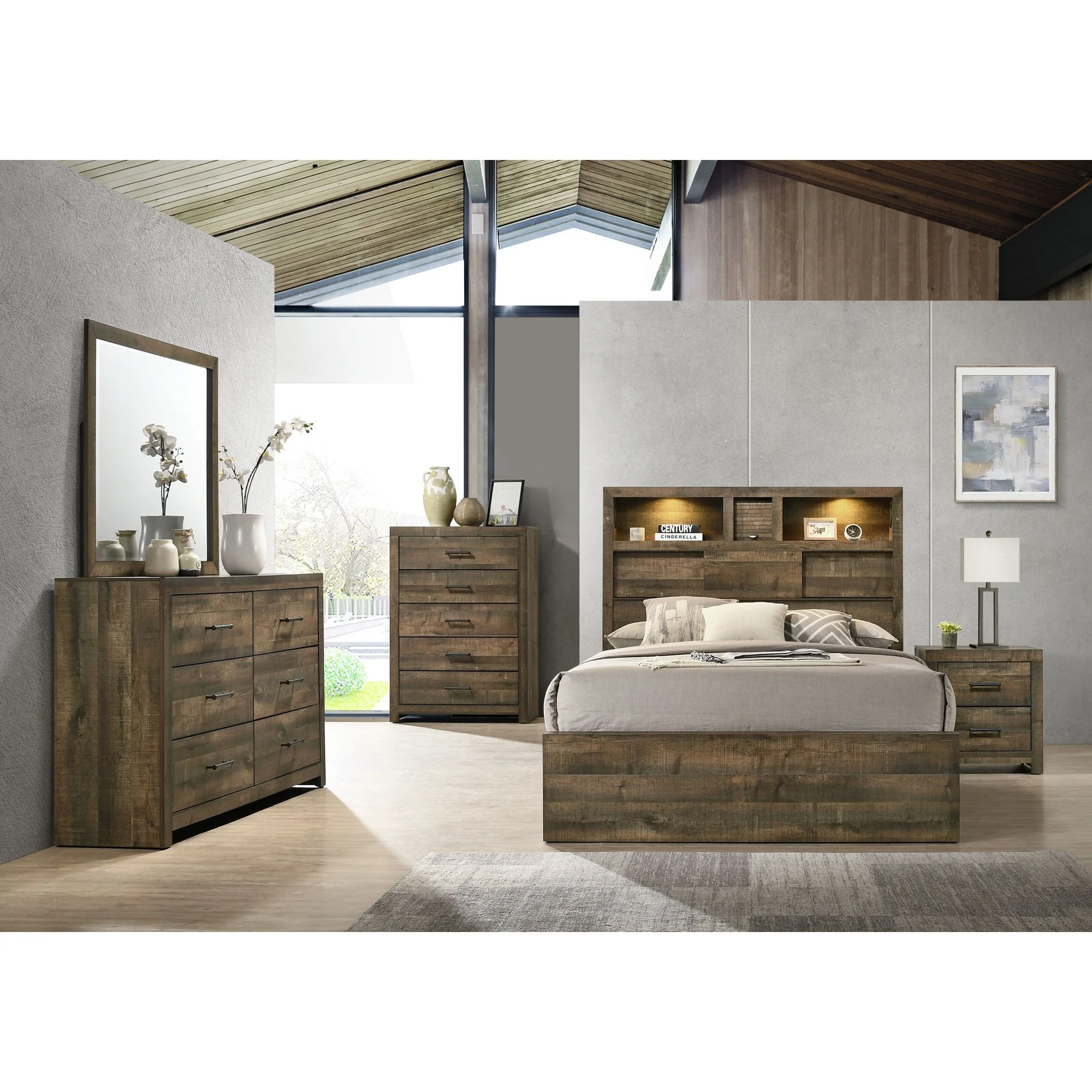 Bailey - Bookcase Panel Bed With Bluetooth - Image 4