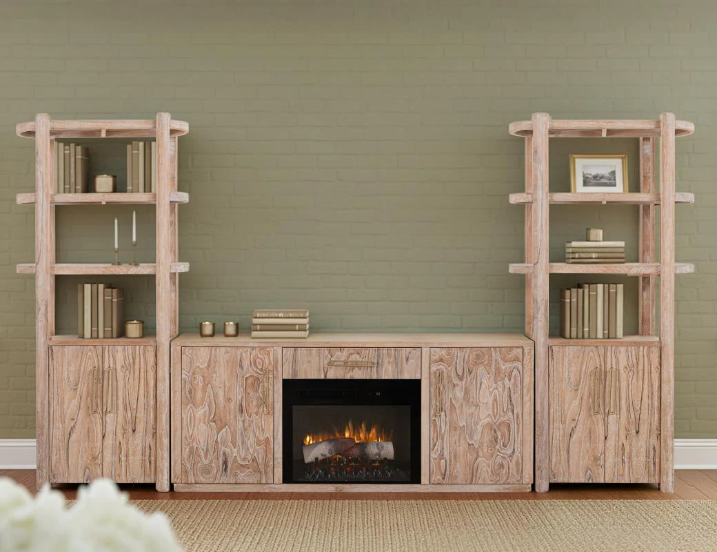 Balam - 1 Drawer & 2 Door Electric Fireplace - Image 5