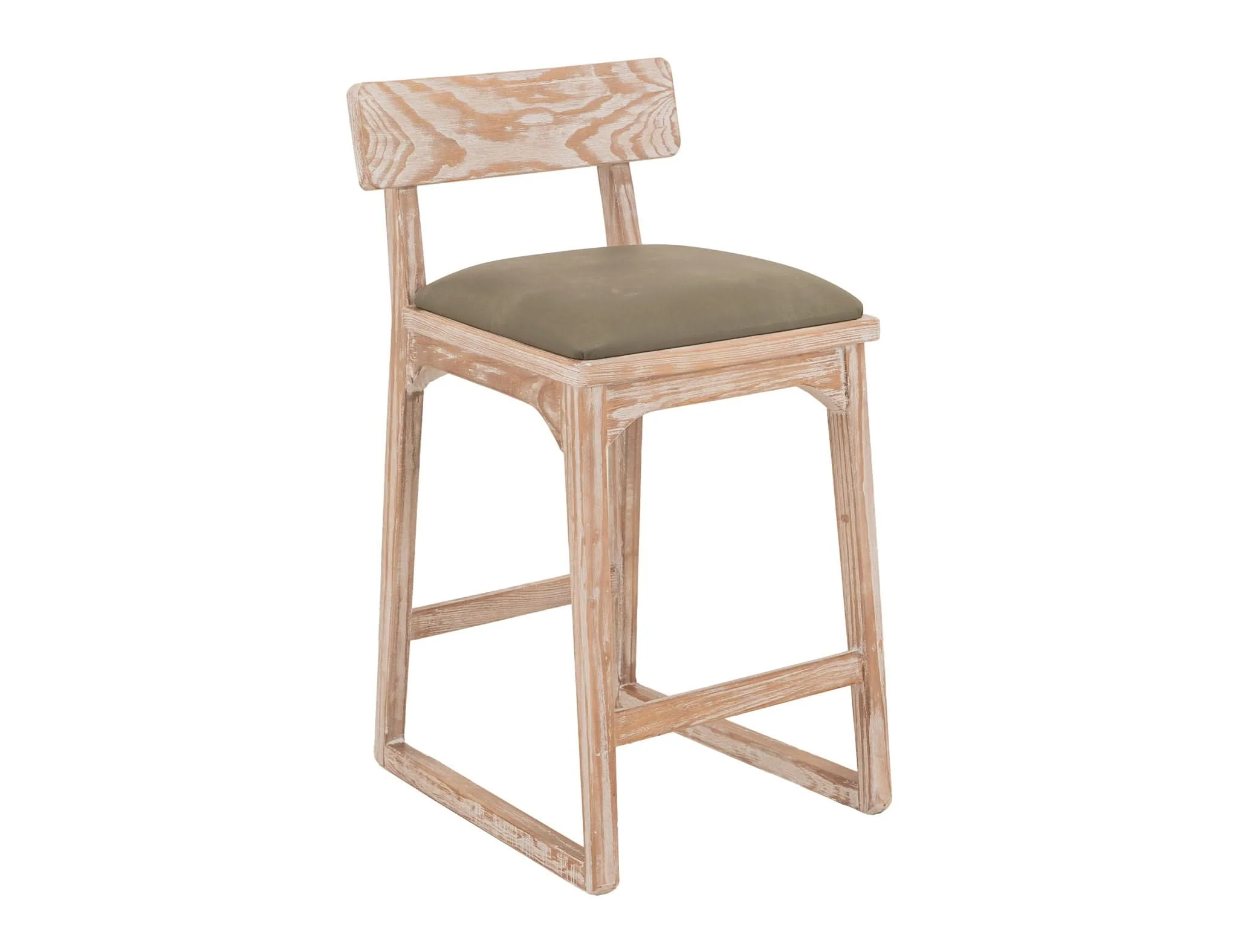 Balam - 24" Upholstered Barstool (Set of 2) - Light Brown - Image 4
