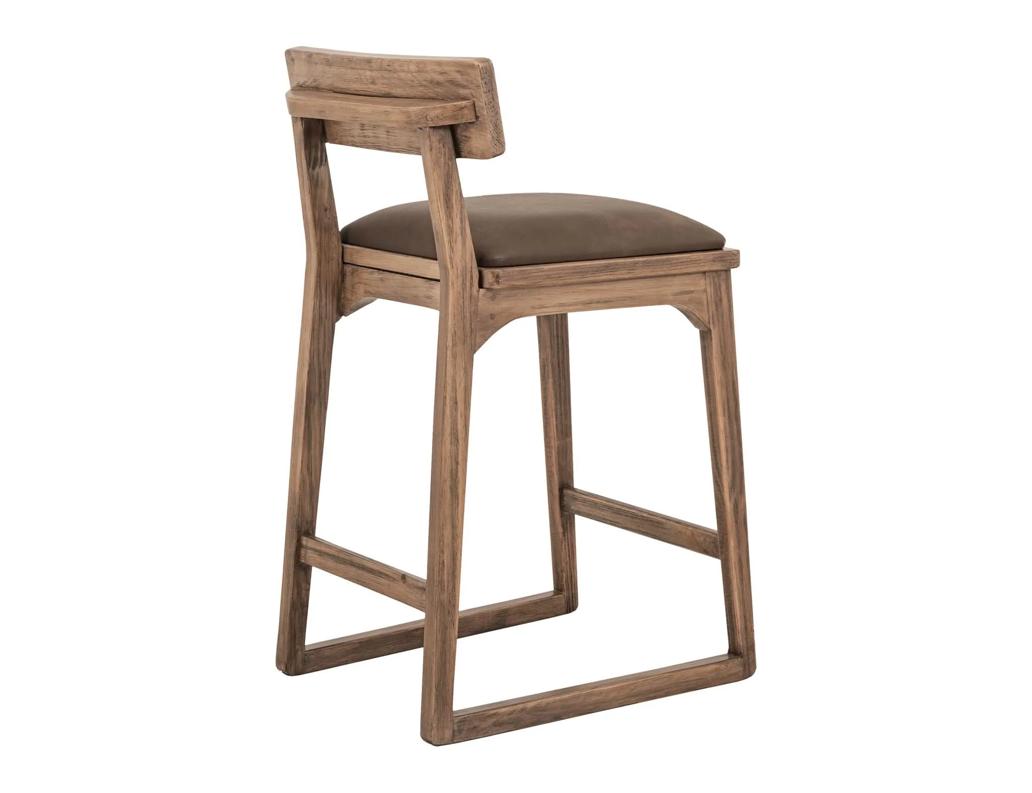 Balam - 24" Upholstered Barstool (Set of 2) - Light Brown / Dark Brown - Image 2
