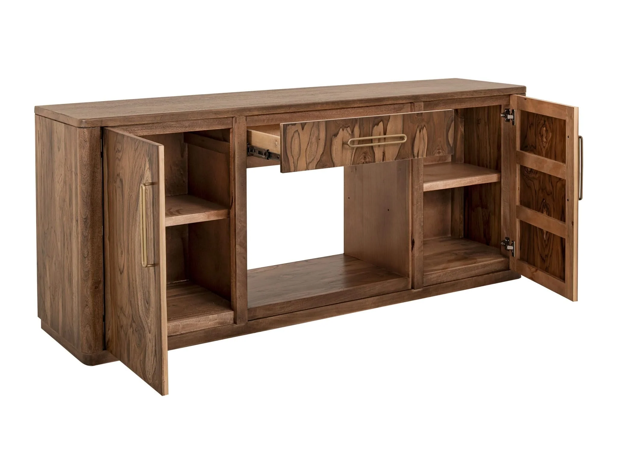 Balam - TV Stand With 1 Drawer & 2 Door - Light Brown - Image 2