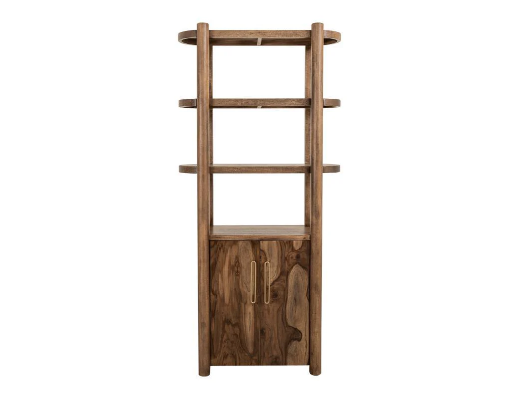 Balam - Wall Unit With Electric Fireplace Insert - Light Brown - Image 2