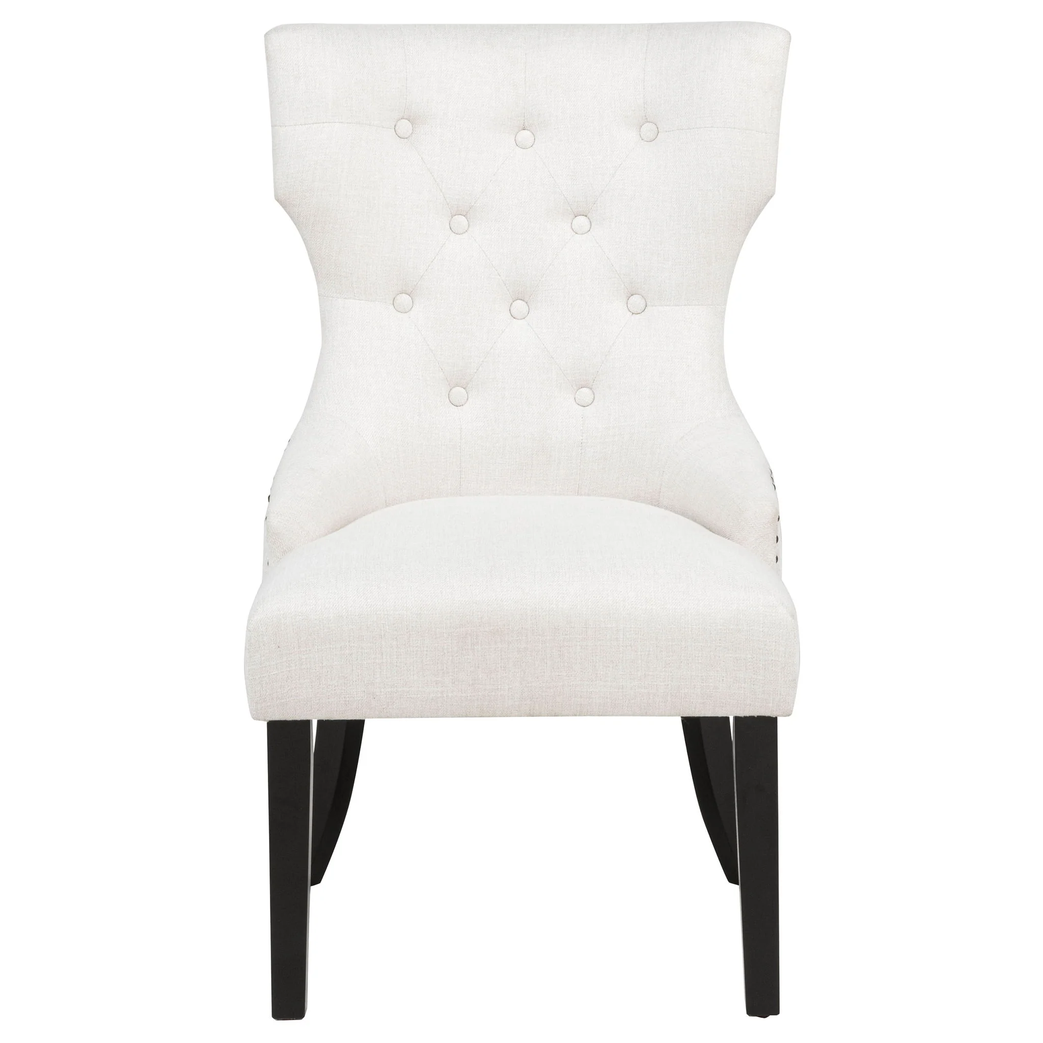 Baney Fabric Upholstered Dining Side Chair Cream and Black - Image 2