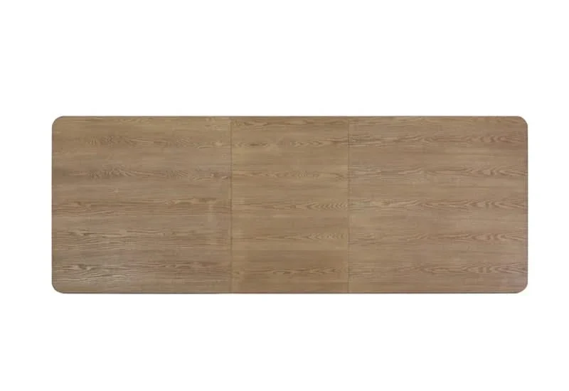 Banyan Natural Wood Double Pedestal Dining Table with Black Base - Image 4