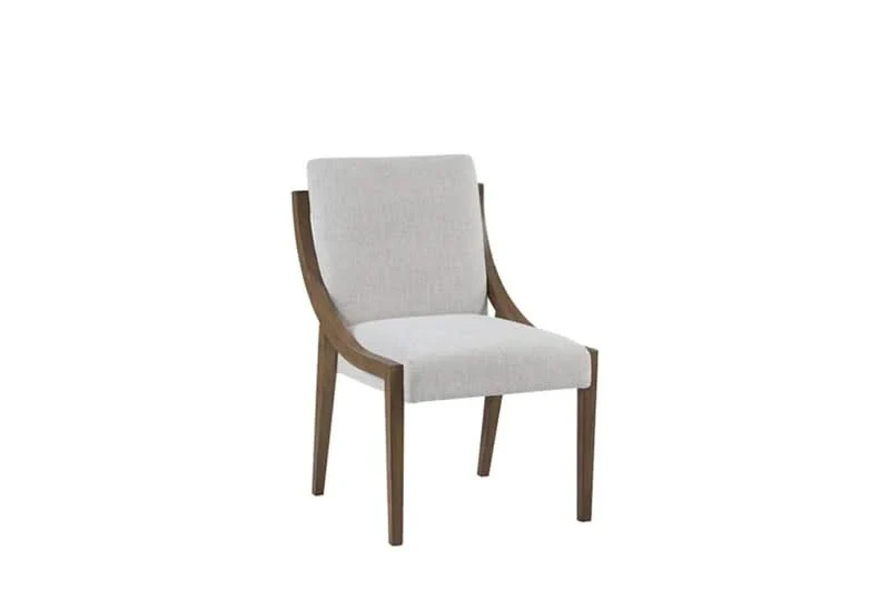 Banyan Natural Wood Sling Dining Chair with Cushioned Seat and Back - Image 2