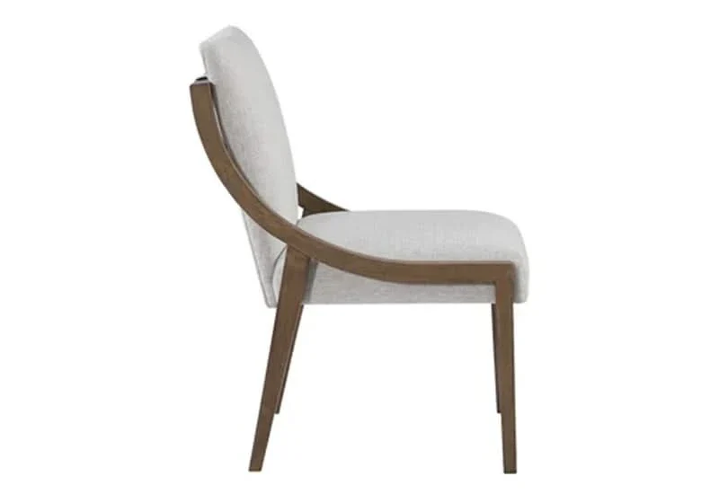 Banyan Natural Wood Sling Dining Chair with Cushioned Seat and Back - Image 3