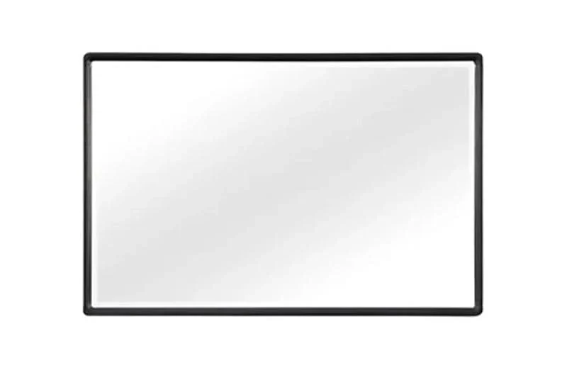 Banyan Waterfall Black Rectangular Mirror with Clean Modern Frame
