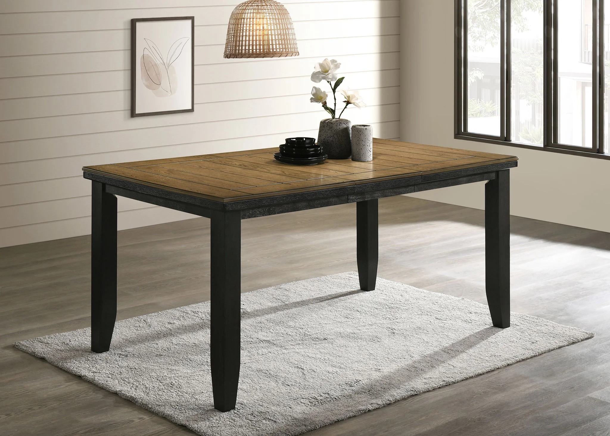 Bardstown - 6 Piece Counter Dining Room Set - Wheat / Charcoal - Image 2