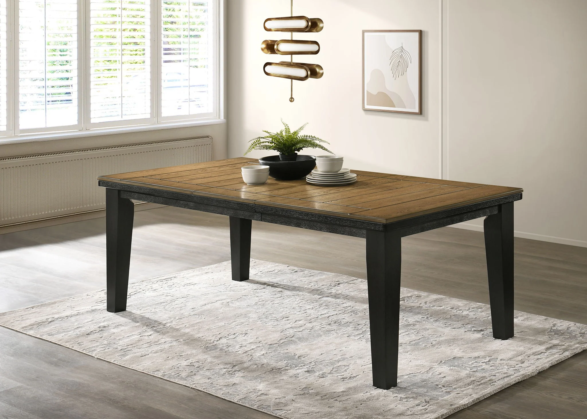 Bardstown - 6 Piece Dining Room Set - Wheat / Charcoal - Image 2