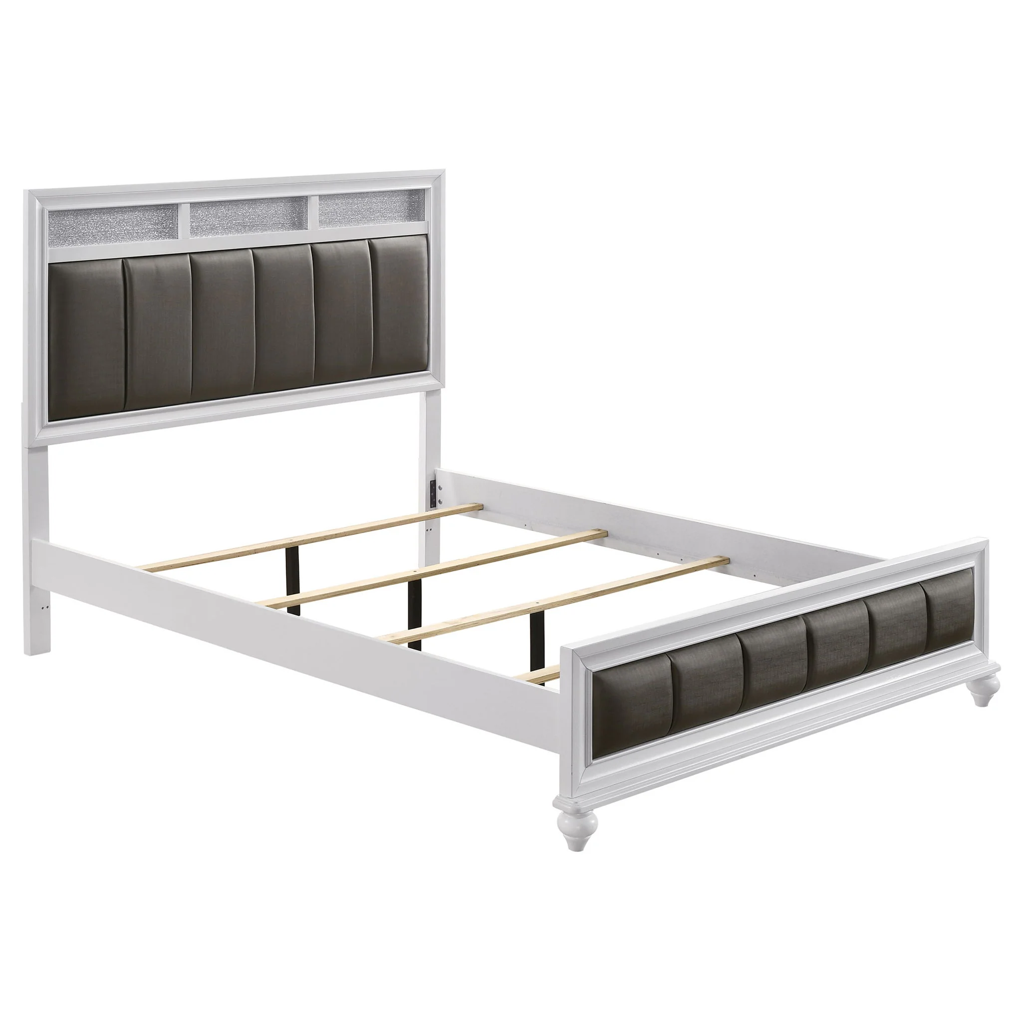 Barzini 5-piece Eastern King Bedroom Set White - Image 4