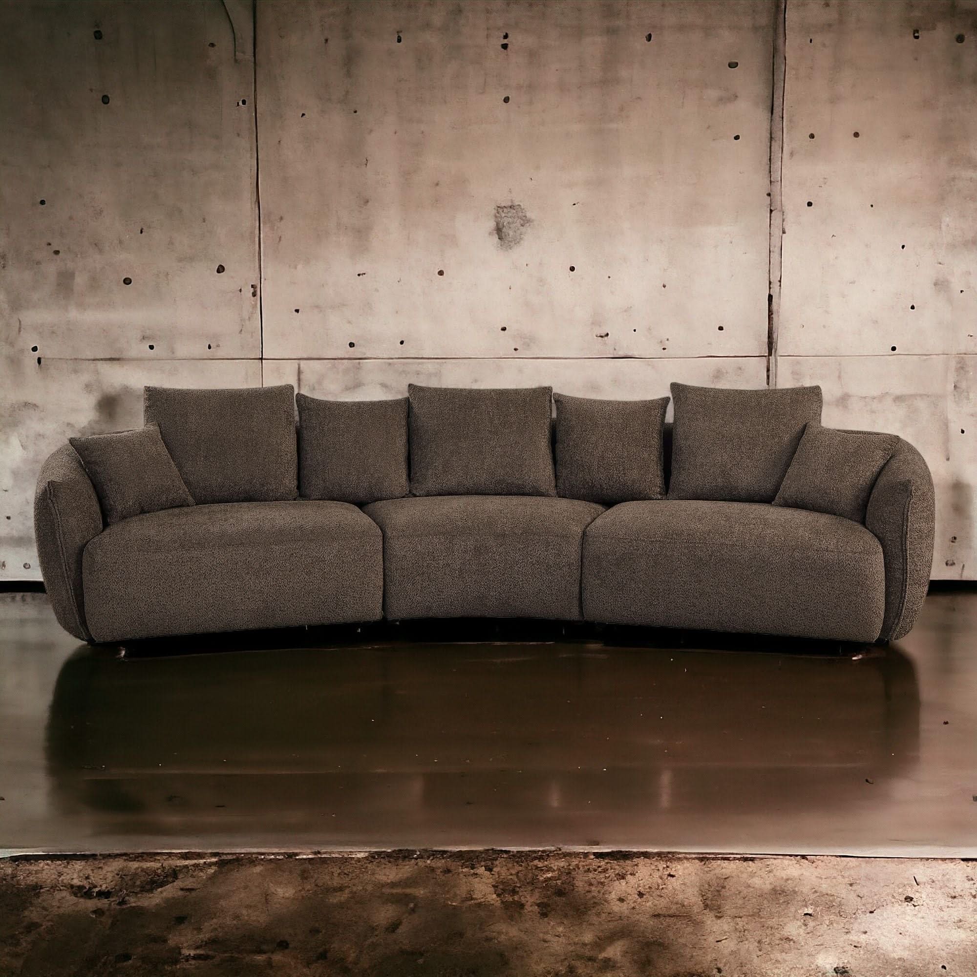 Bash - Anthology Boucle Sofa With Pillows - Brown - Image 2