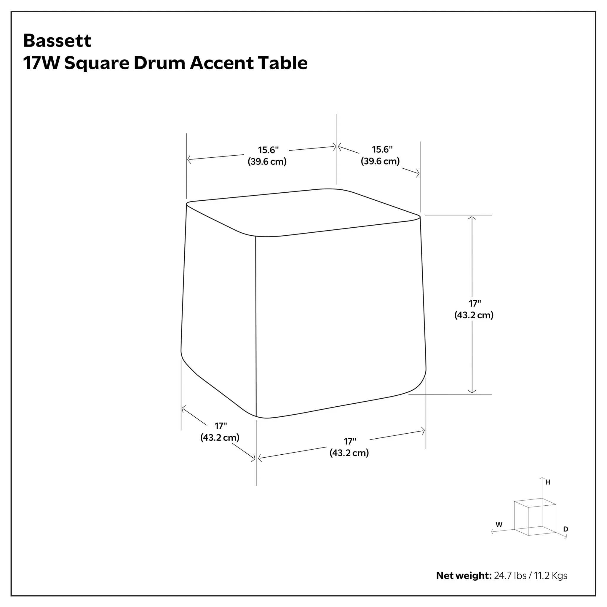 Bassett - Cast Aluminum Side Table - Brown - Image 2