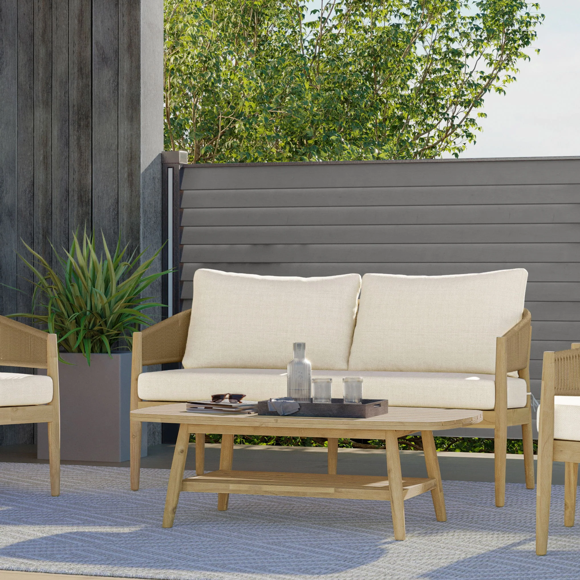Bayshore - Outdoor Coffee Table - Light Teak - Image 2