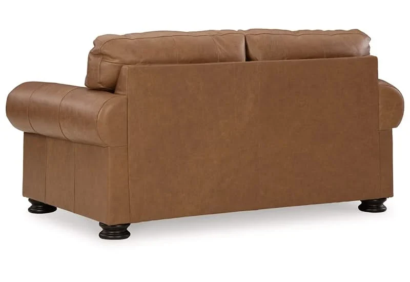 Beau Silt Top Grain Leather Traditional Living Room Set Includes Sofa and Loveseat - Image 12