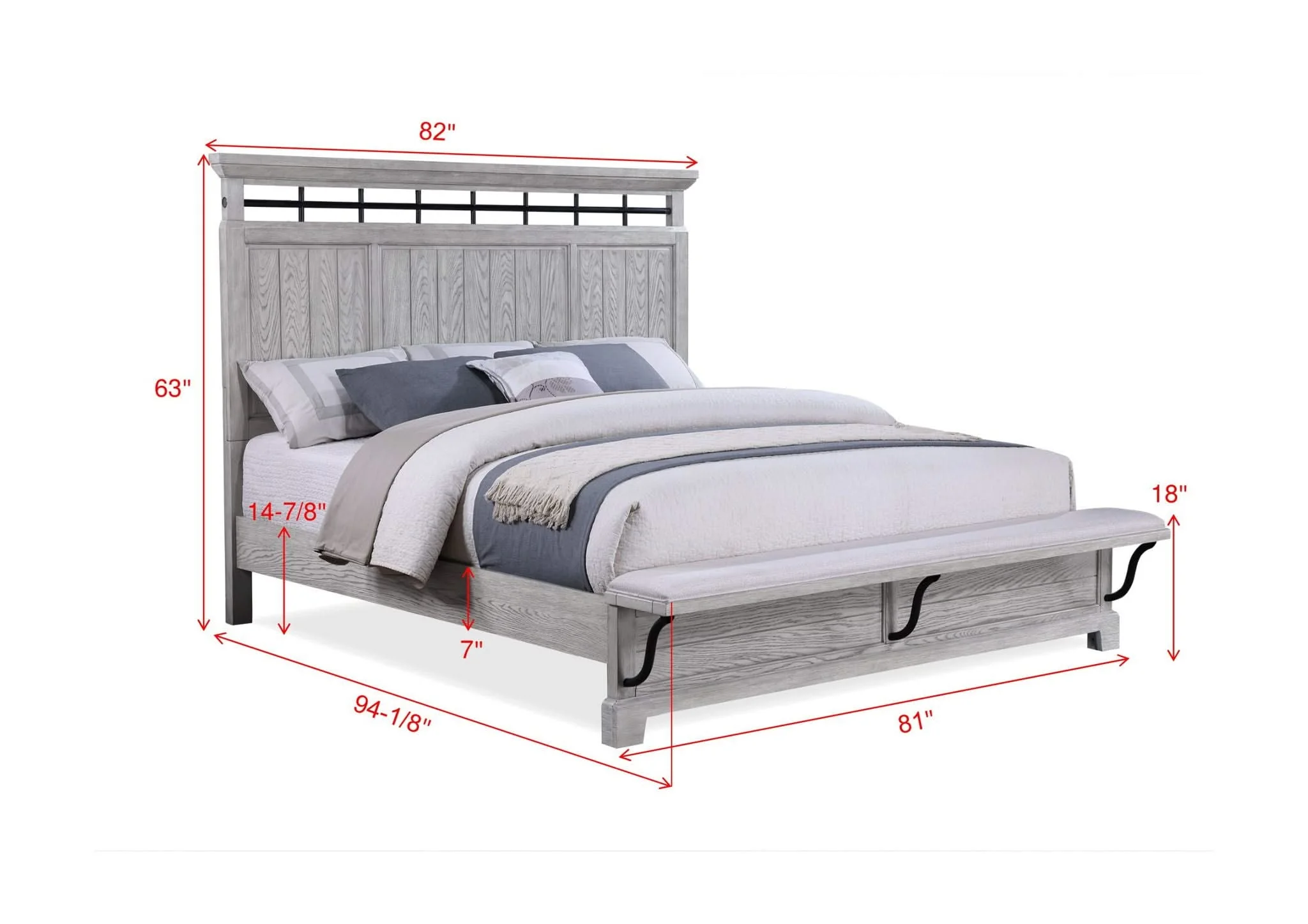 Beckett - King 5 Piece Bedroom Set - Greige - Image 4