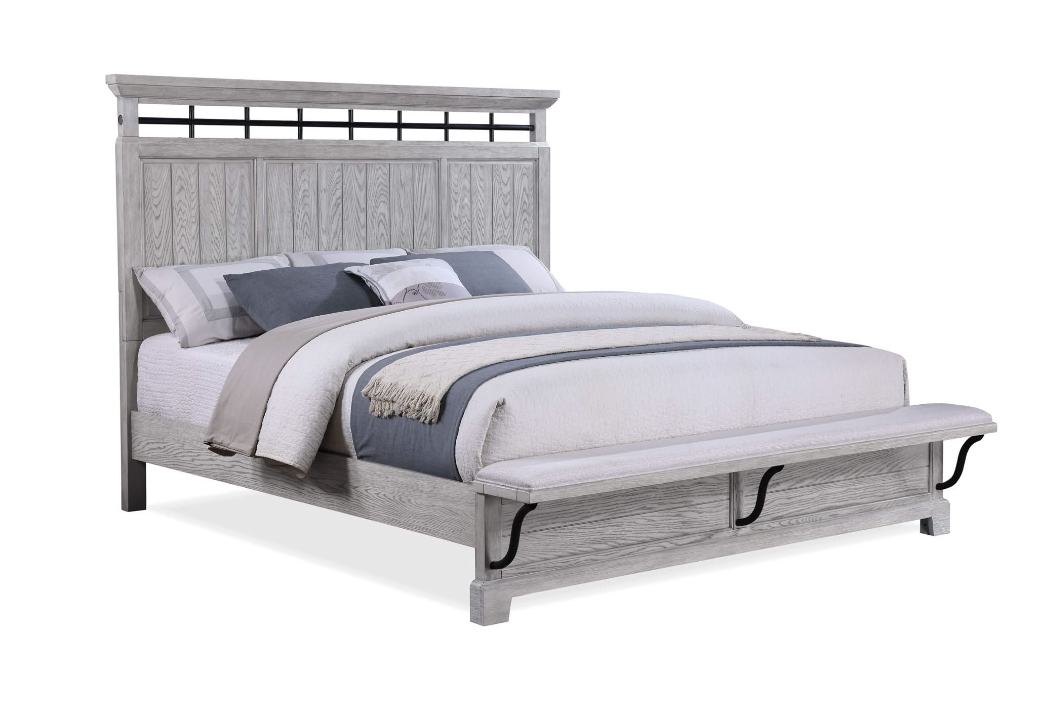 Beckett - Queen 5 Piece Bedroom Set - Greige - Image 3