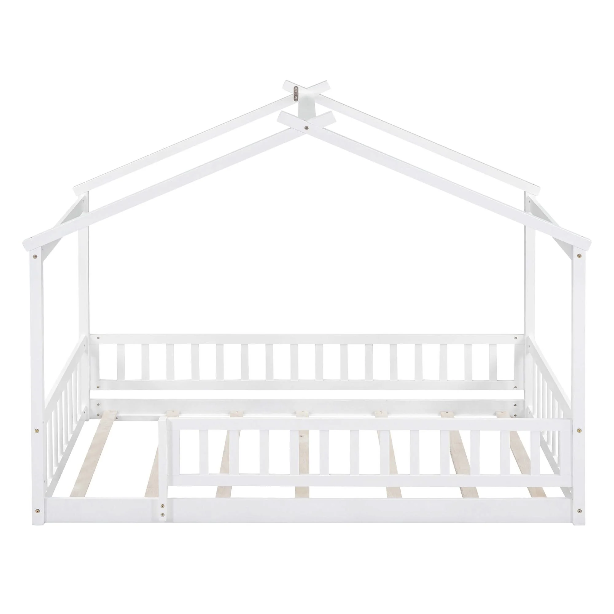 Bed House Bed Frame With Fence - Image 25
