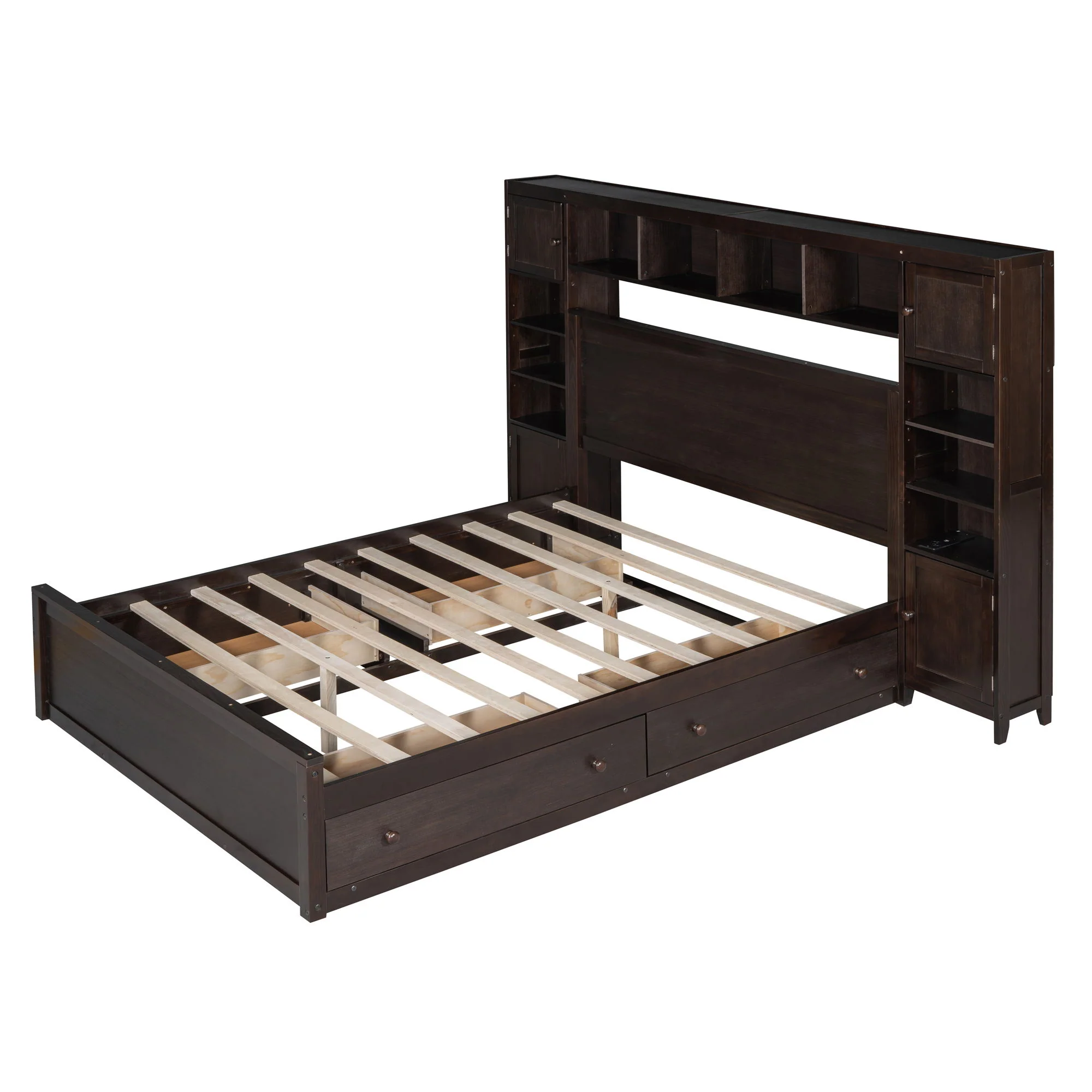 Bed With All In One Cabinet, Shelf And Sockets - Image 5