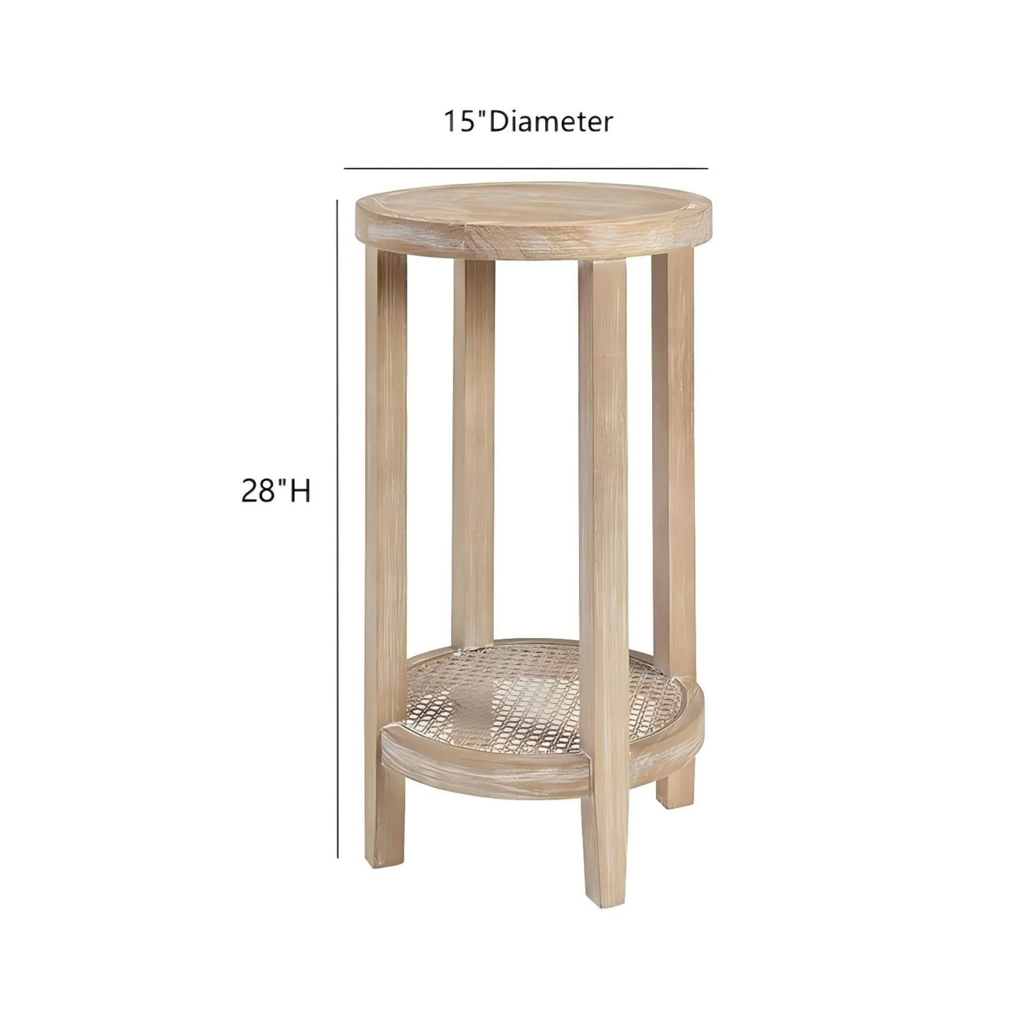 Bedford - Round Accent Table - Reclaimed Wheat - Image 2