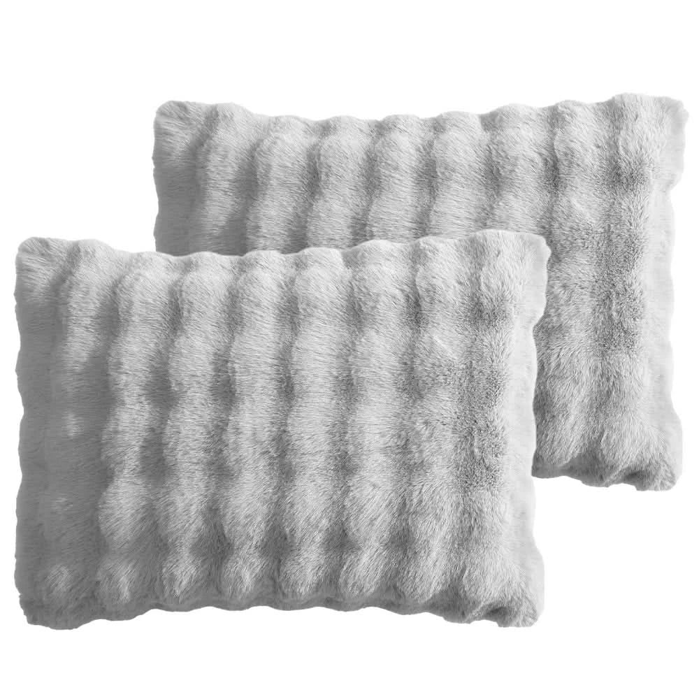 Bell Faux Black or Grey 4PC Comforter Set with Soft Plush Finish - Image 10