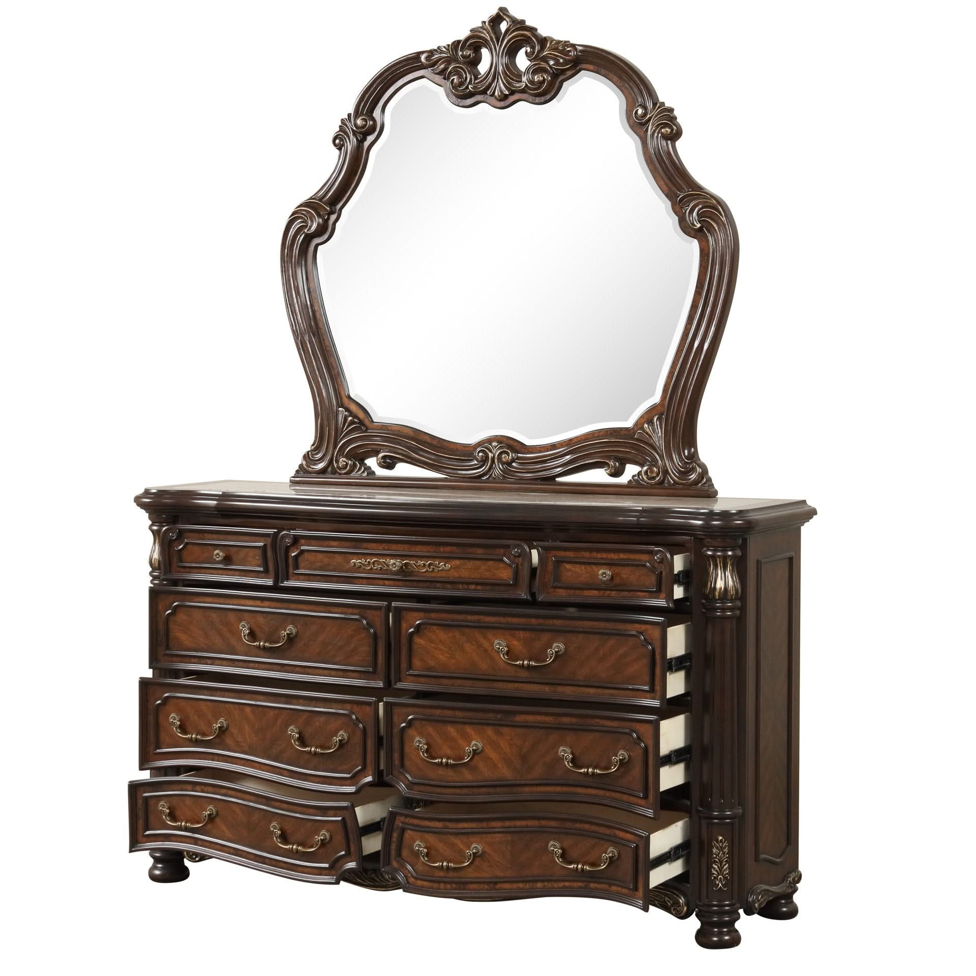 Bella Notte - Dresser Mirror - Mahogany Brown - Image 2