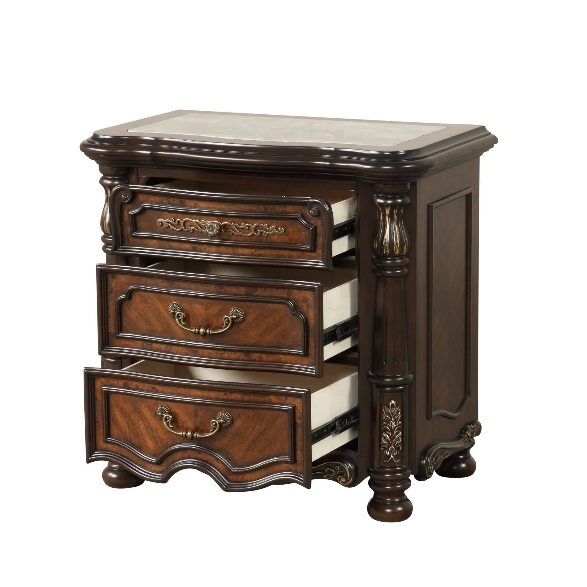 Bella Notte - Nightstand - Mahogany Brown - Image 4