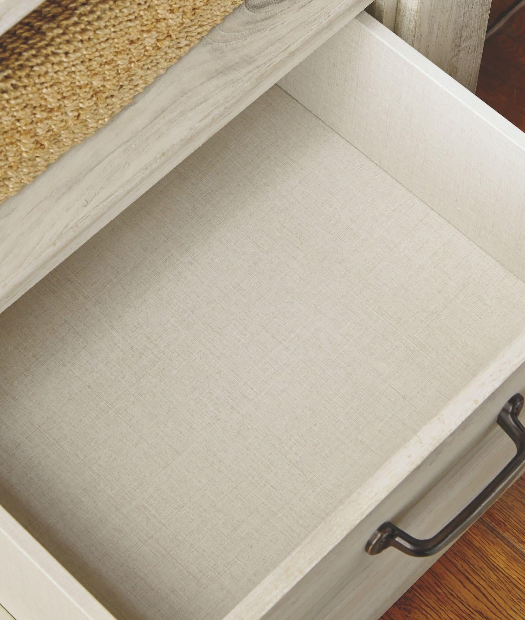 Bellaby - Five Drawer Chest - Whitewash - Image 3
