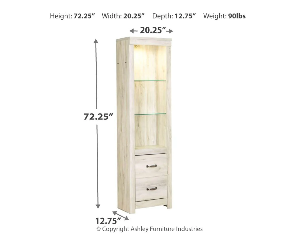 Bellaby - Pier - 2 Drawers - Whitewash - Image 3