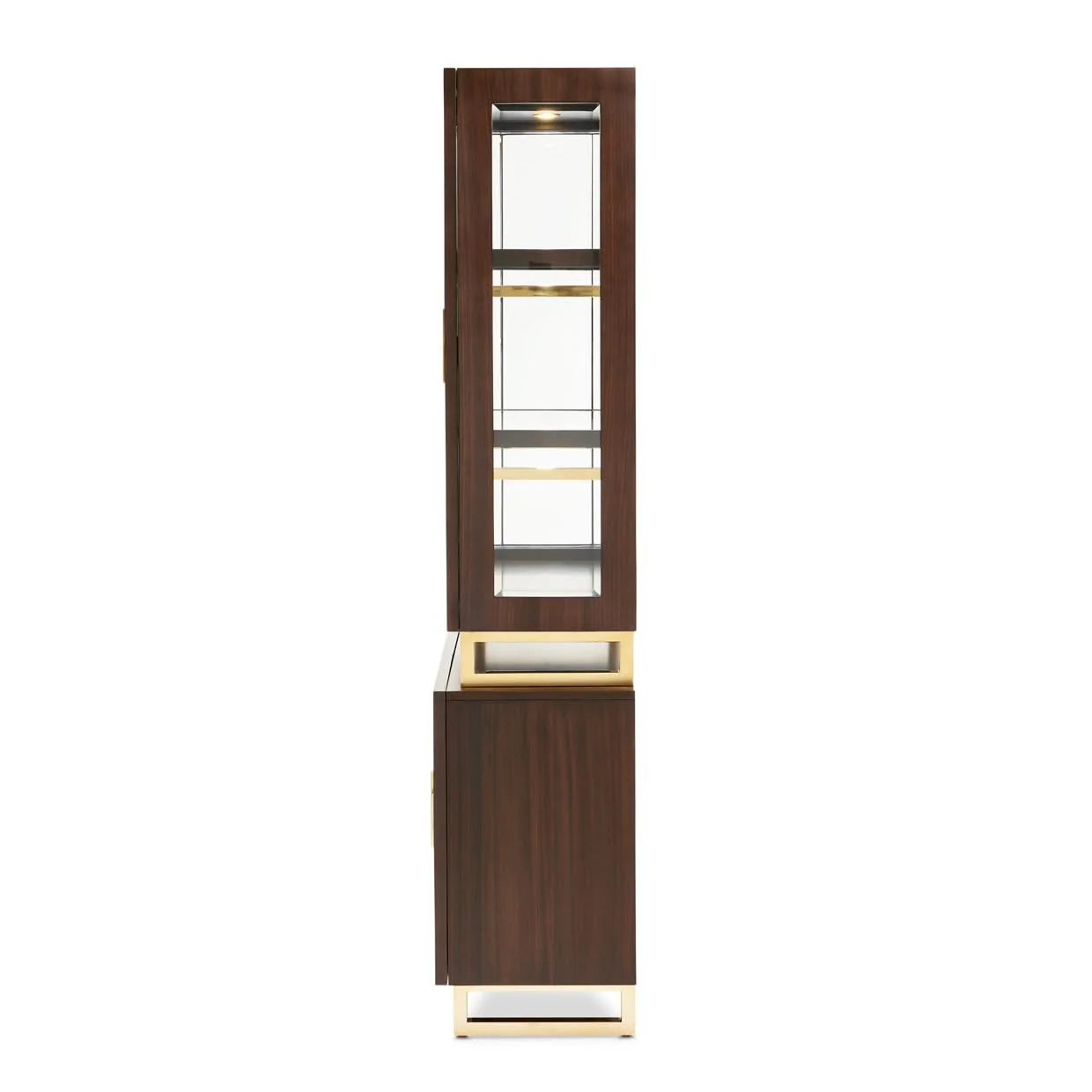 Belmont Place - Display Cabinet - White / Dark Brown - Image 4