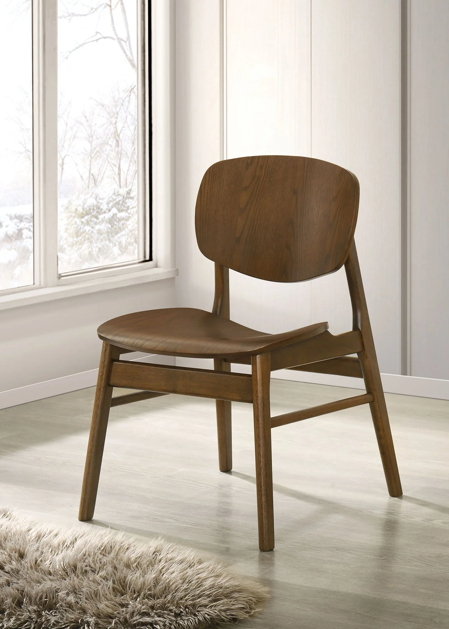 Benford Dining Side Chair Wood Seat Dark Brown (Set of 2) - Image 3