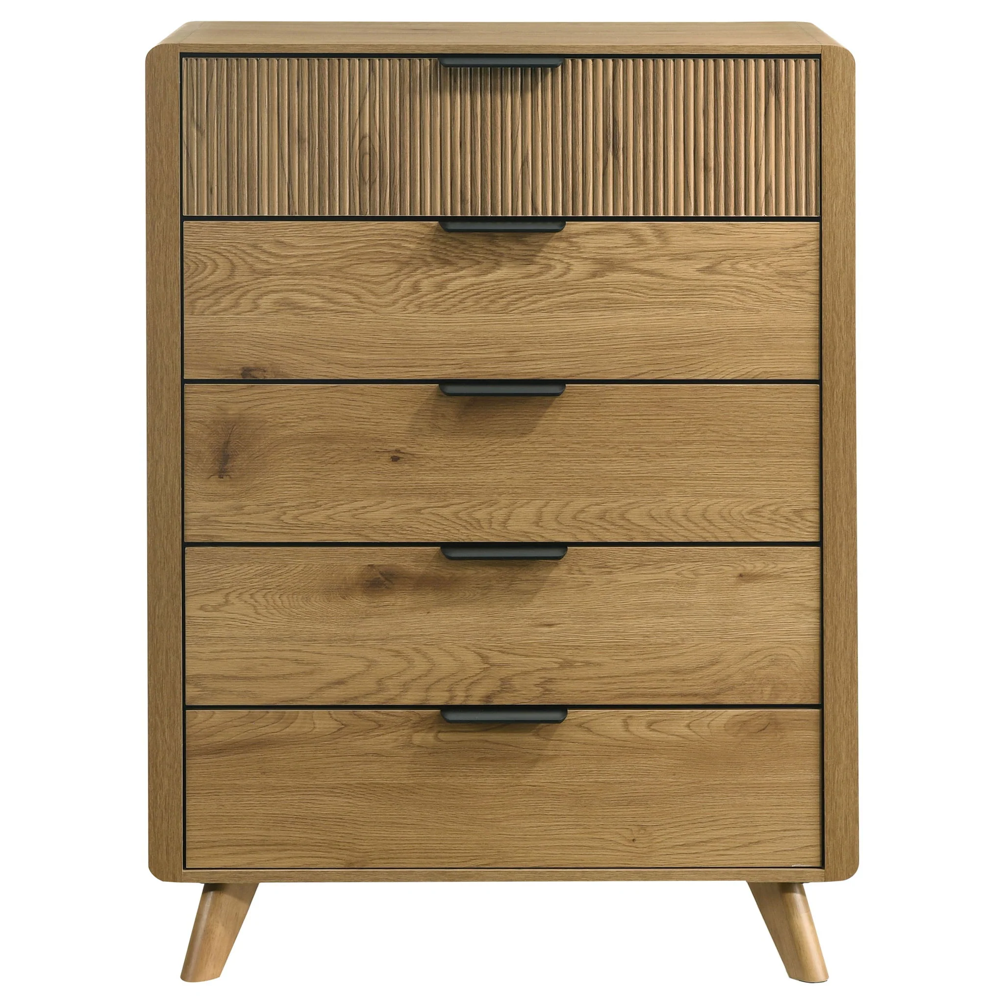 Bennett 5-drawer Bedroom Chest of Drawers Light Oak - Image 2