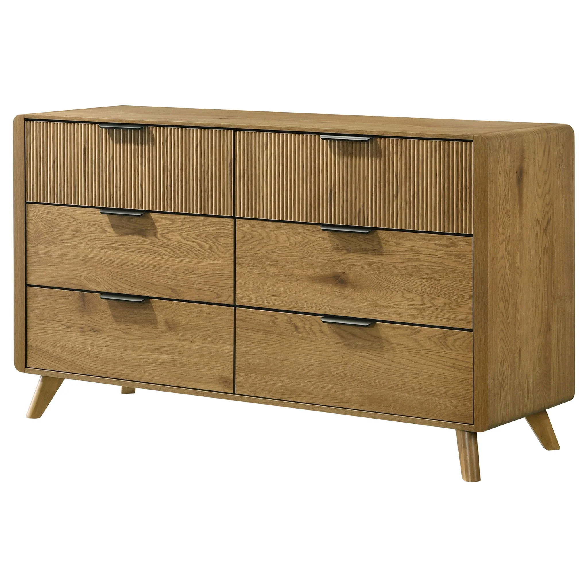 Bennett 6-drawer Bedroom Dresser Cabinet Light Oak - Image 2
