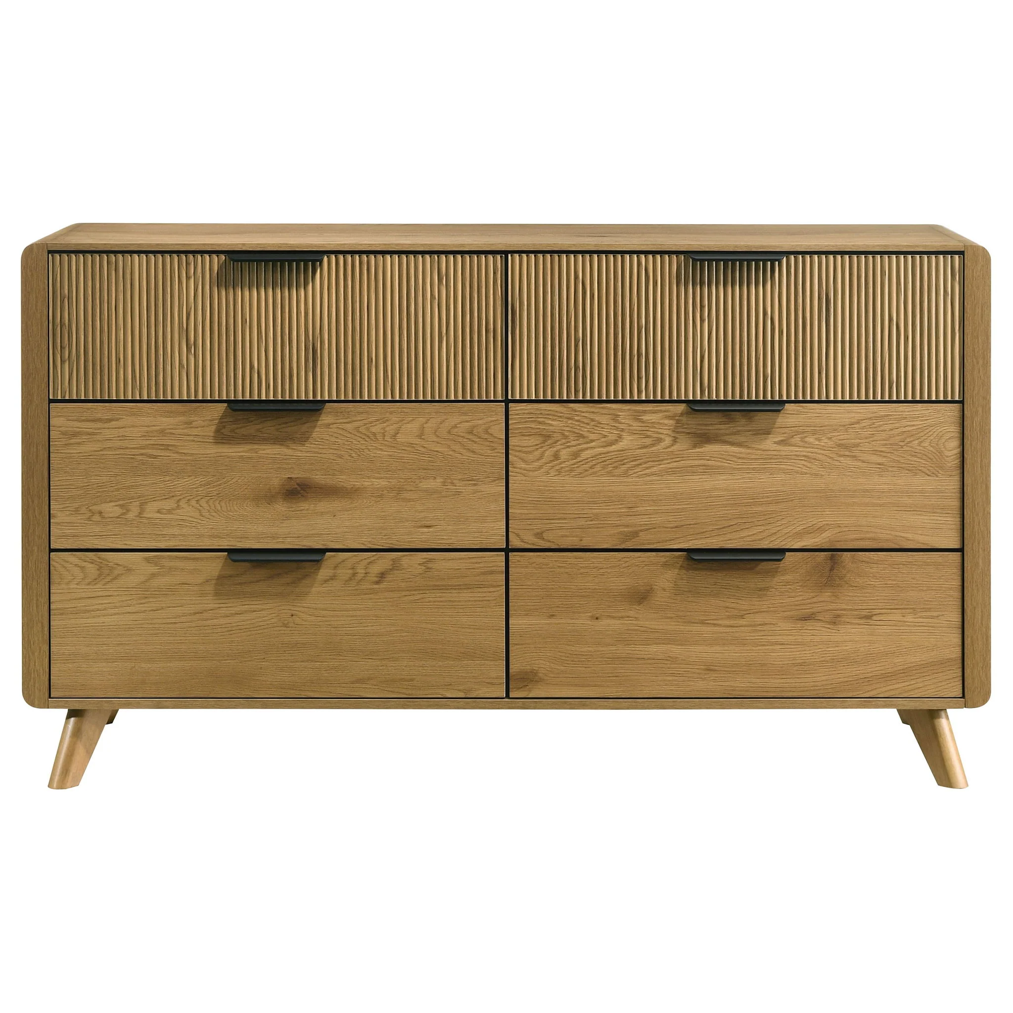 Bennett 6-drawer Bedroom Dresser Cabinet Light Oak - Image 4