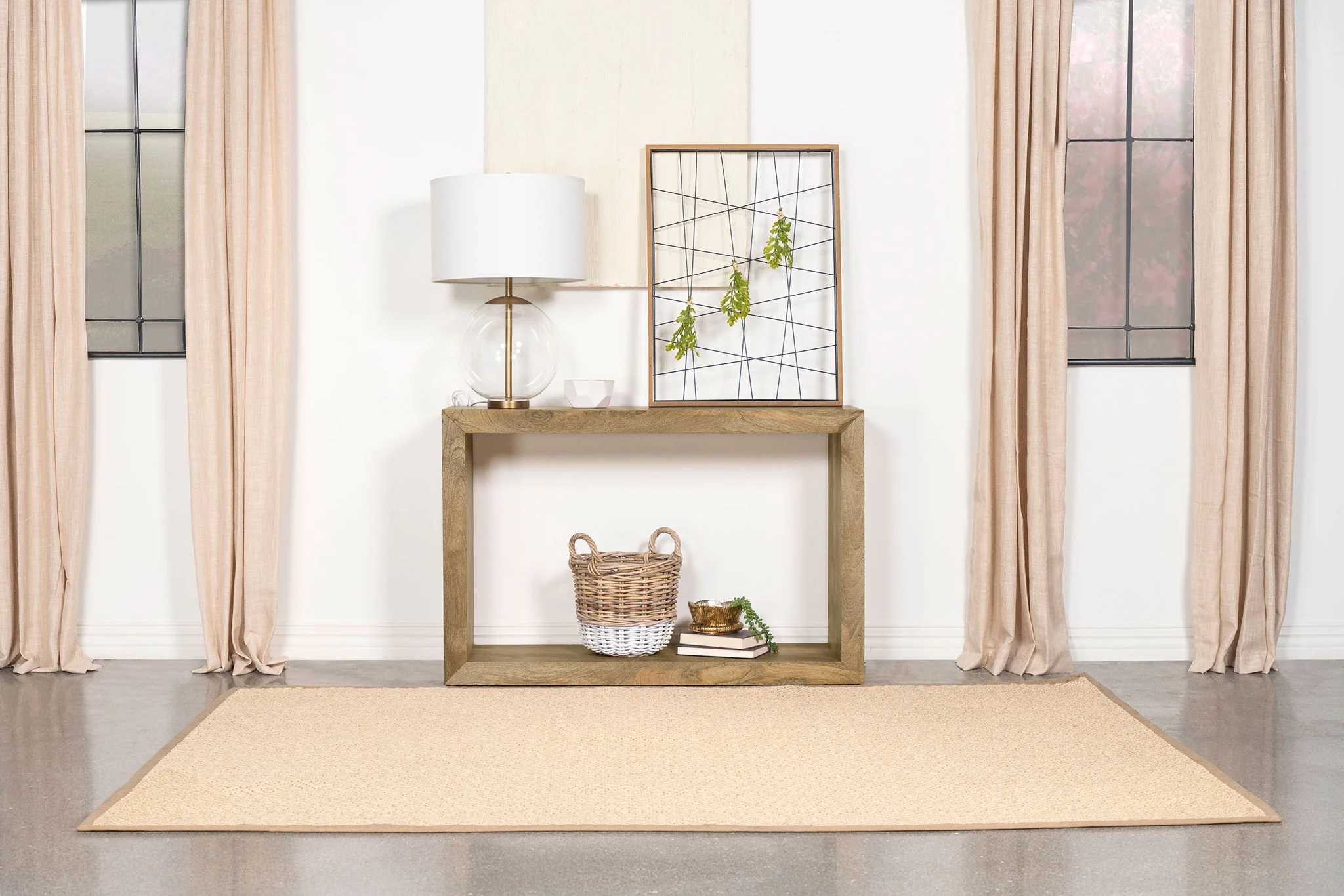 Benton Rectangular Solid Wood Sofa Console Table Natural - Image 2